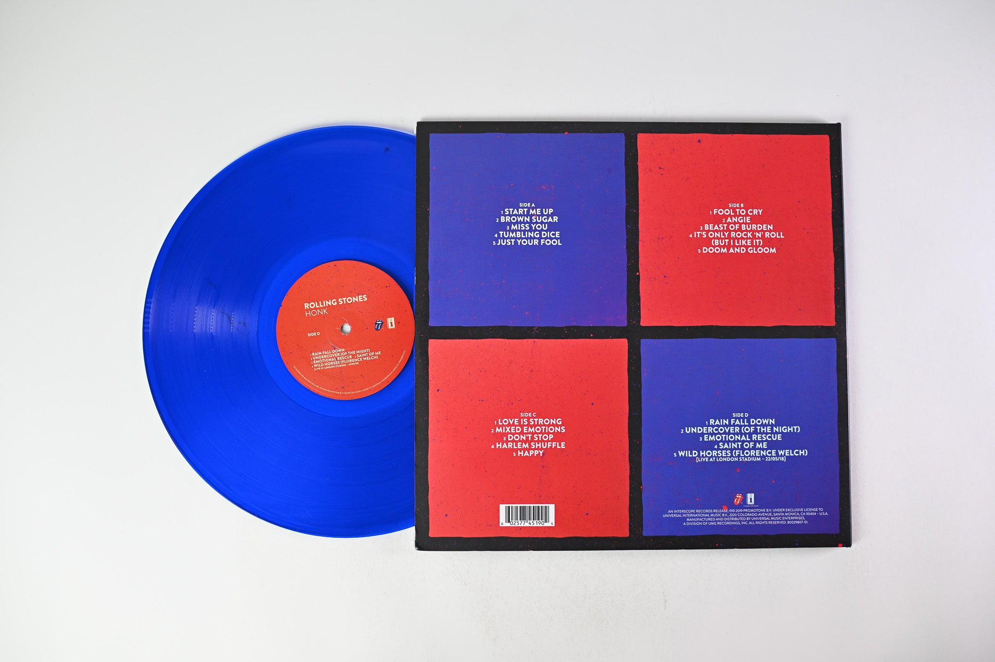 The Rolling Stones - Honk on Interscope/Rolling Stones Records Blue Translucent Vinyl