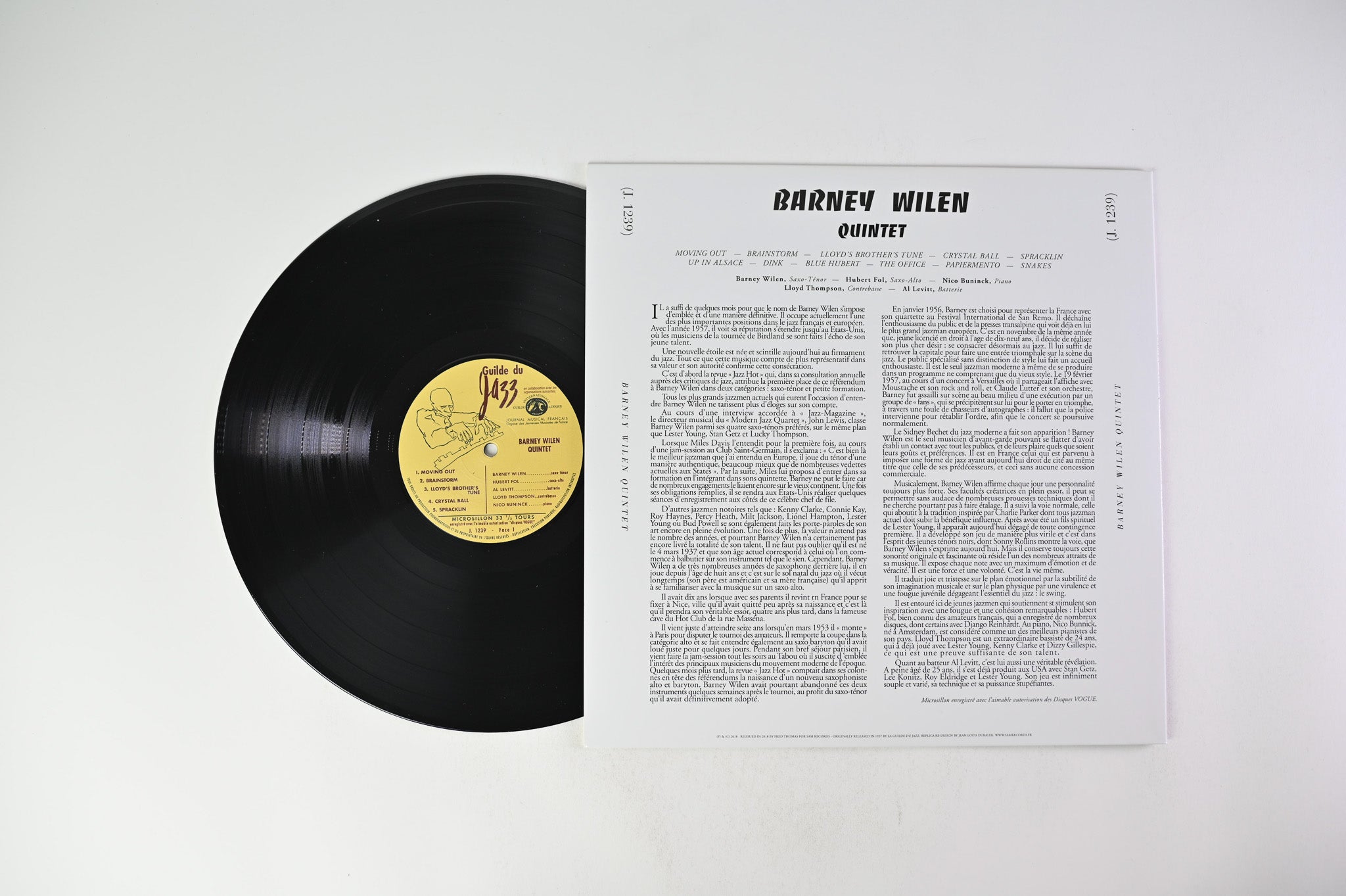 Barney Wilen Quintet - Barney Wilen Quintet Reissue on Sam Records/Guilde Du Jazz