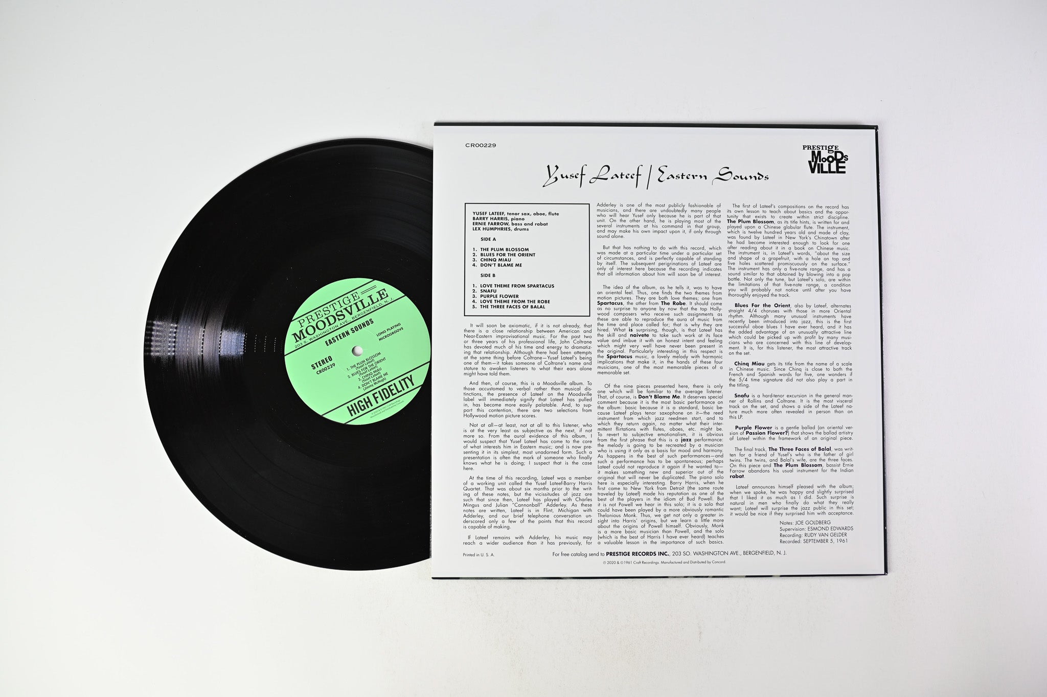 Yusef Lateef - Eastern Sounds Numbered Reissue on Craft Recordings/Moodsville