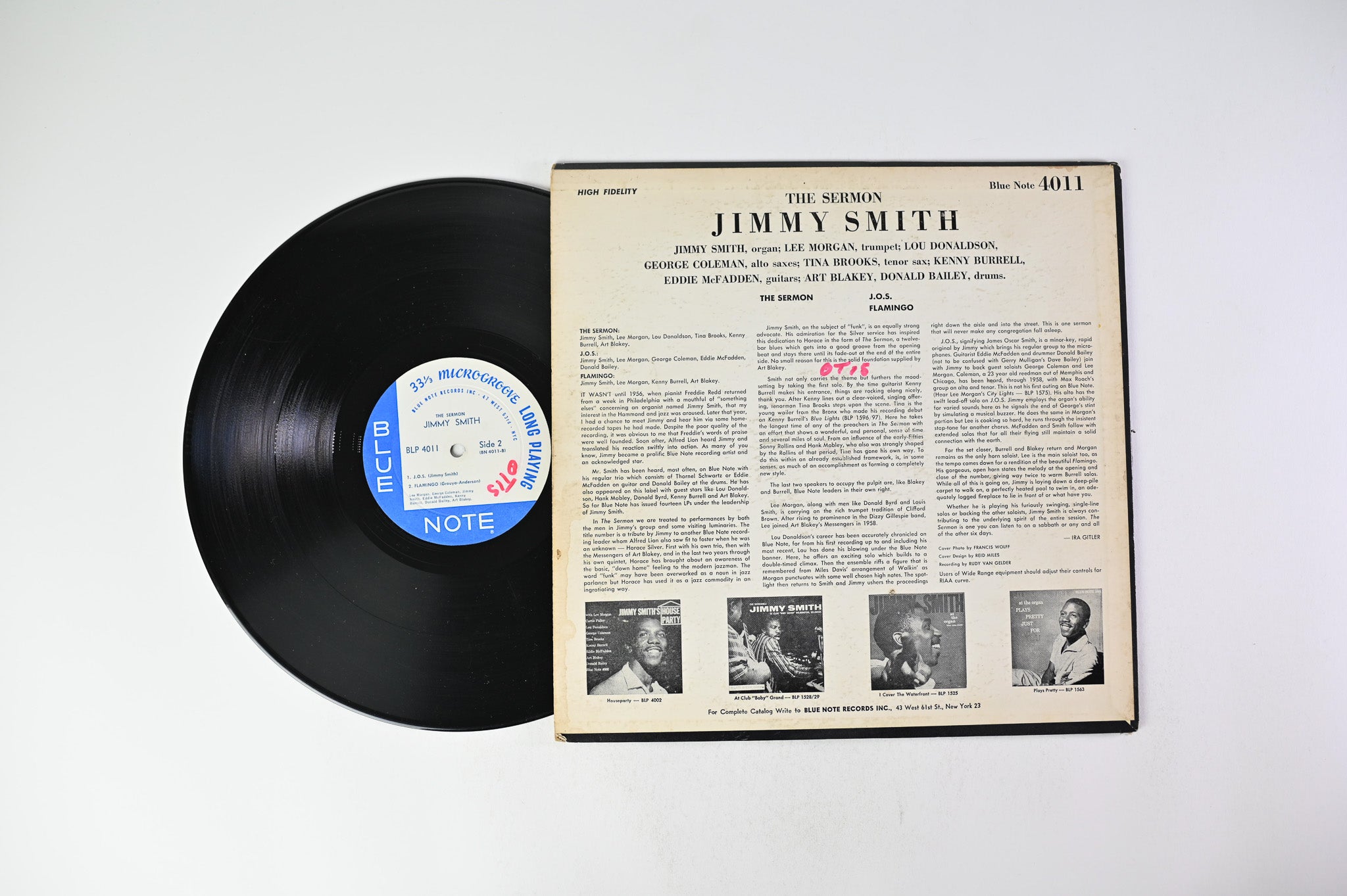 Jimmy Smith - The Sermon! on Blue Note 47 West 63rd NYC Mono