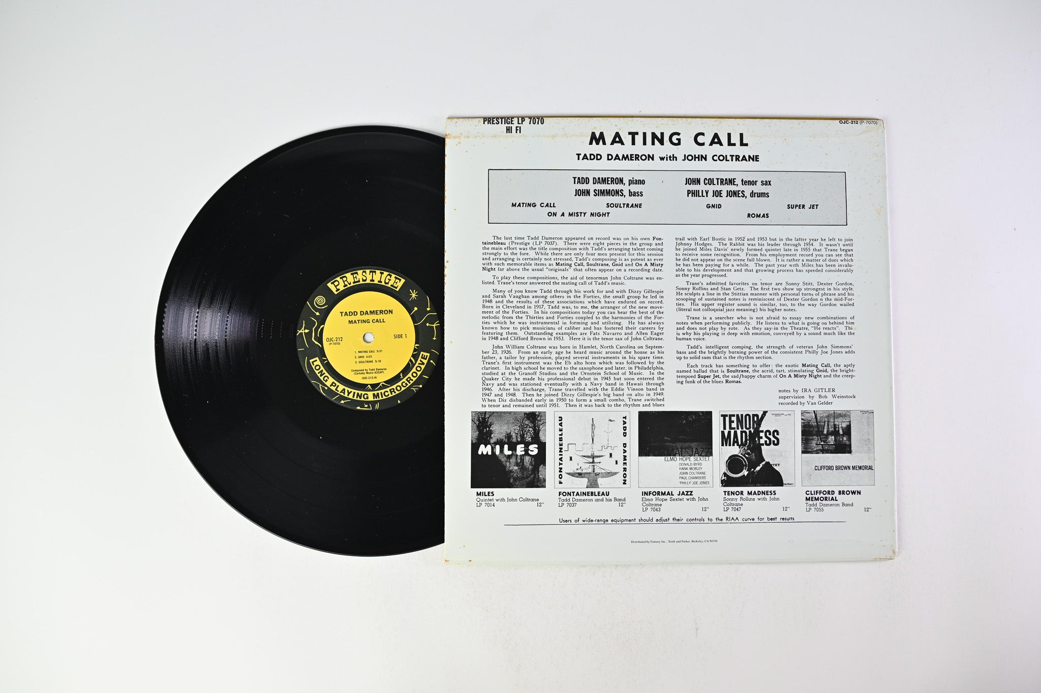 Tadd Dameron - Mating Call Reissue on Original Jazz Classics