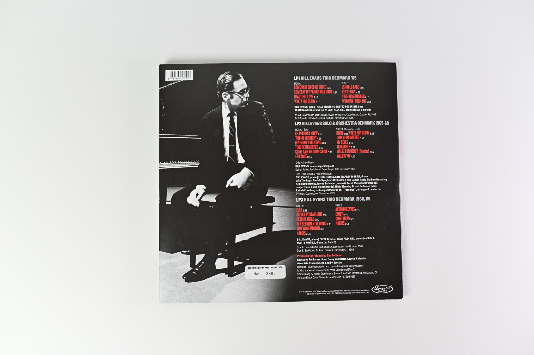 Bill Evans - Treasures (Solo, Trio & Orchestra Recordings From Denmark (1965-1969)) on Elemental Ltd Numbered RSD