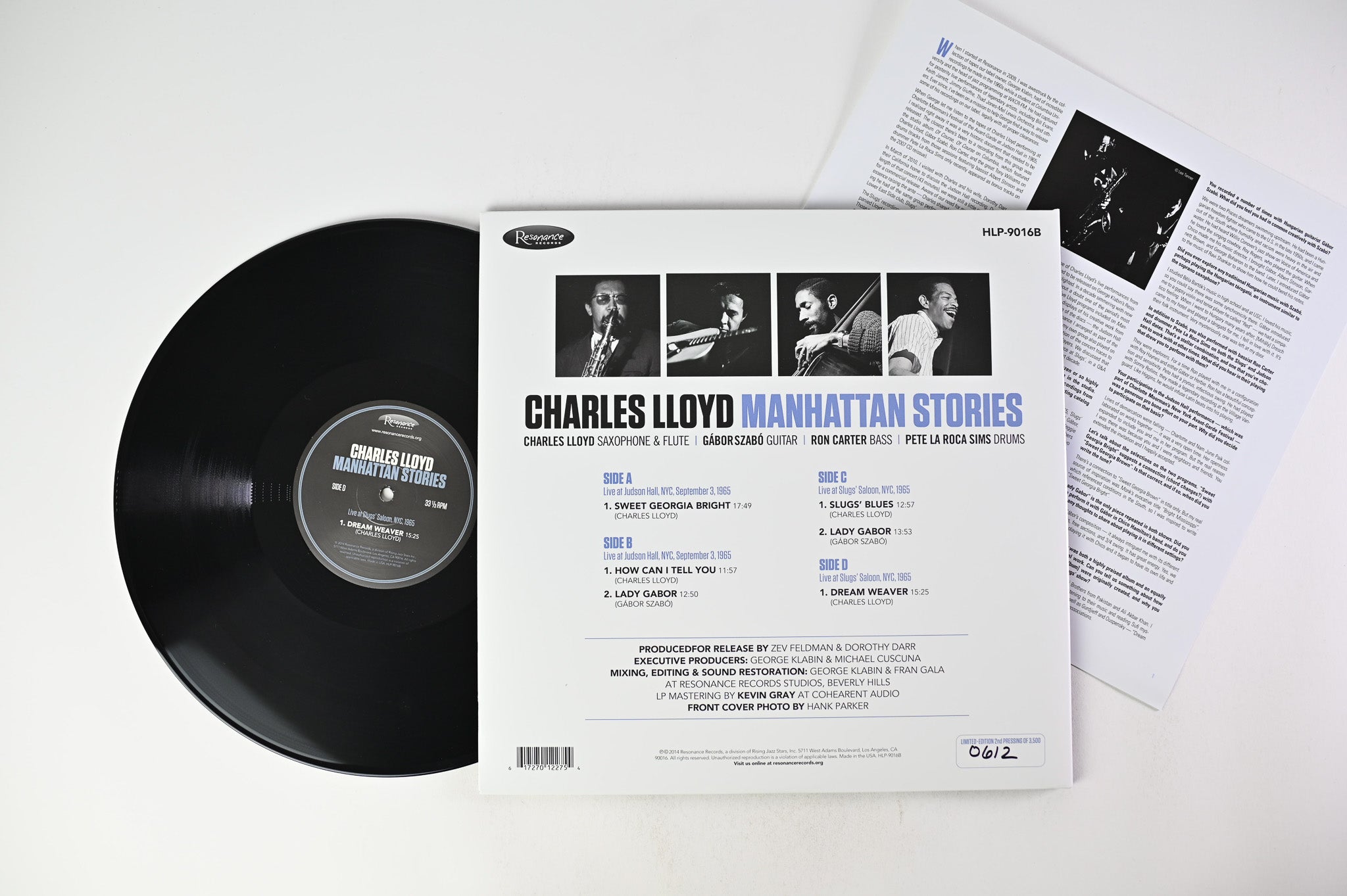 Charles Lloyd - Manhattan Stories Reissue, Numbered on Resonance Records