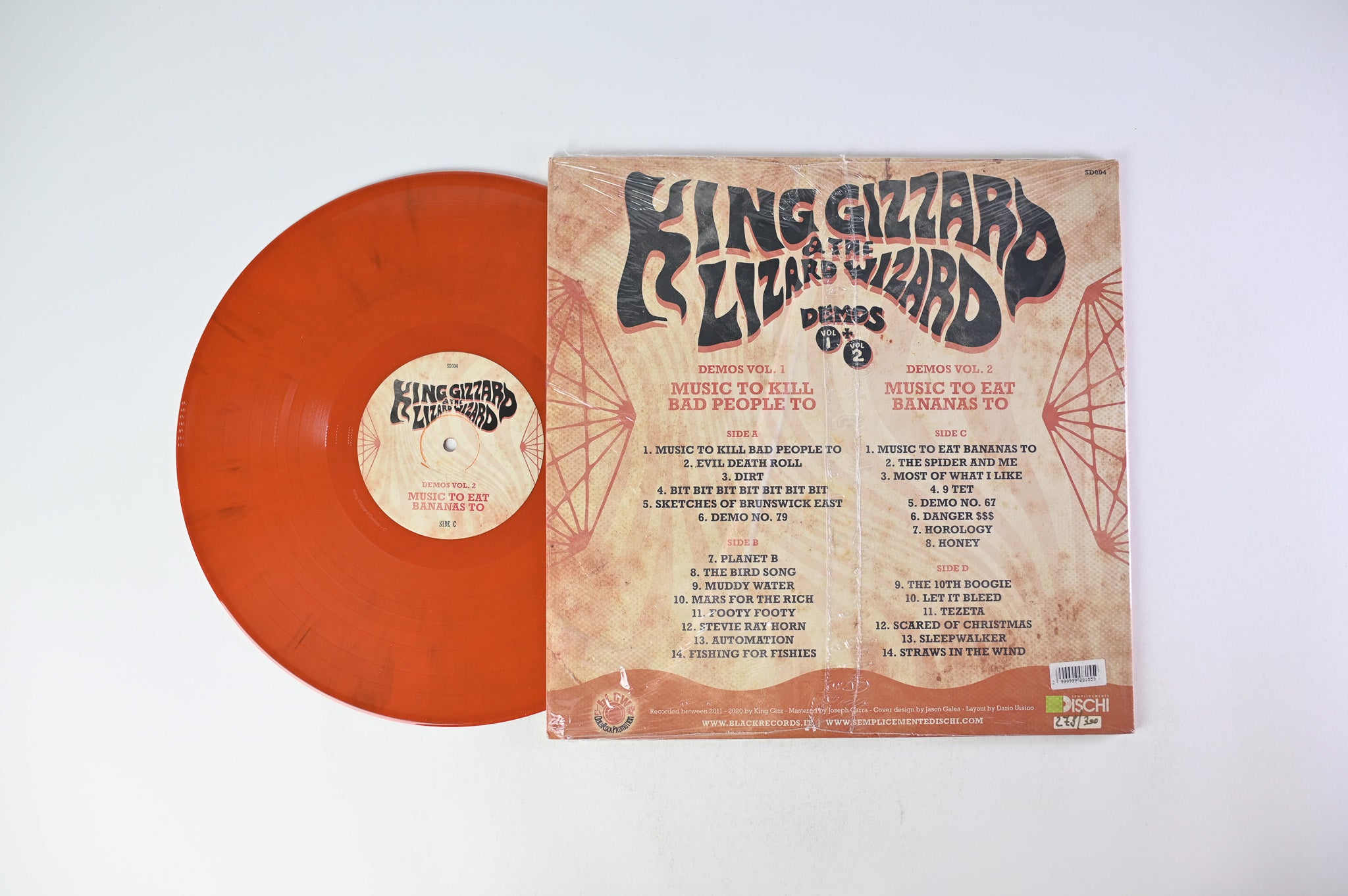 King Gizzard And The Lizard Wizard - Demos Vol. 1 + Vol. 2 on Semlicemente Dischi Numbered Orange Marbled Vinyl