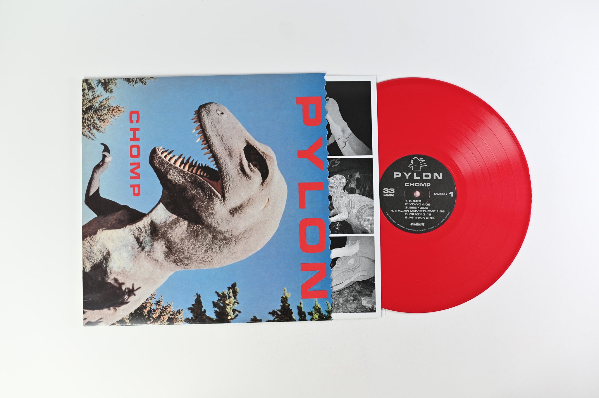 Pylon - Chomp on New West Indie Exclusive Die Cut Red Vinyl Reissue