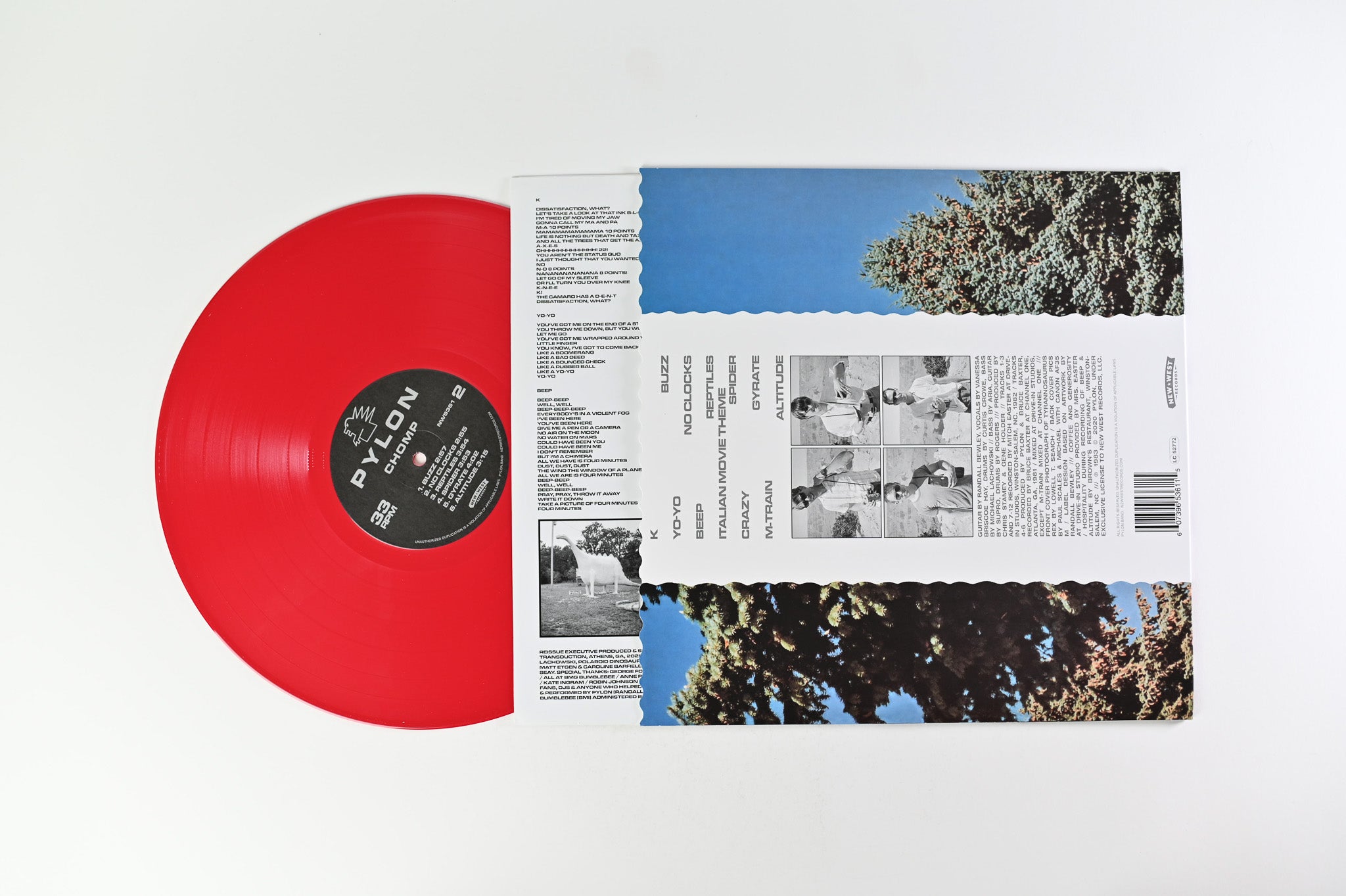 Pylon - Chomp on New West Indie Exclusive Die Cut Red Vinyl Reissue