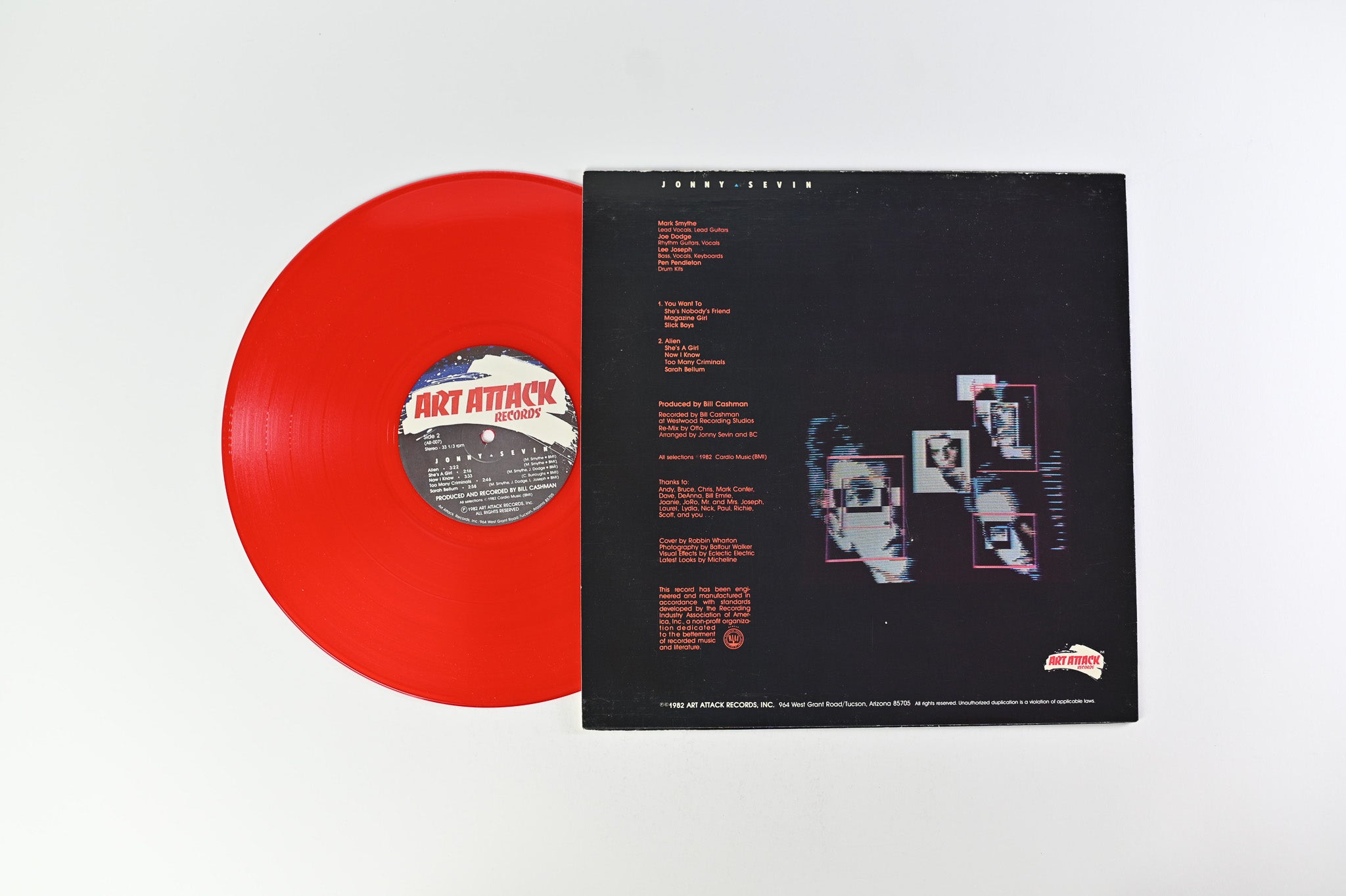 Jonny Sevin - Johnny Sevin on Art Attack Ltd Red Vinyl