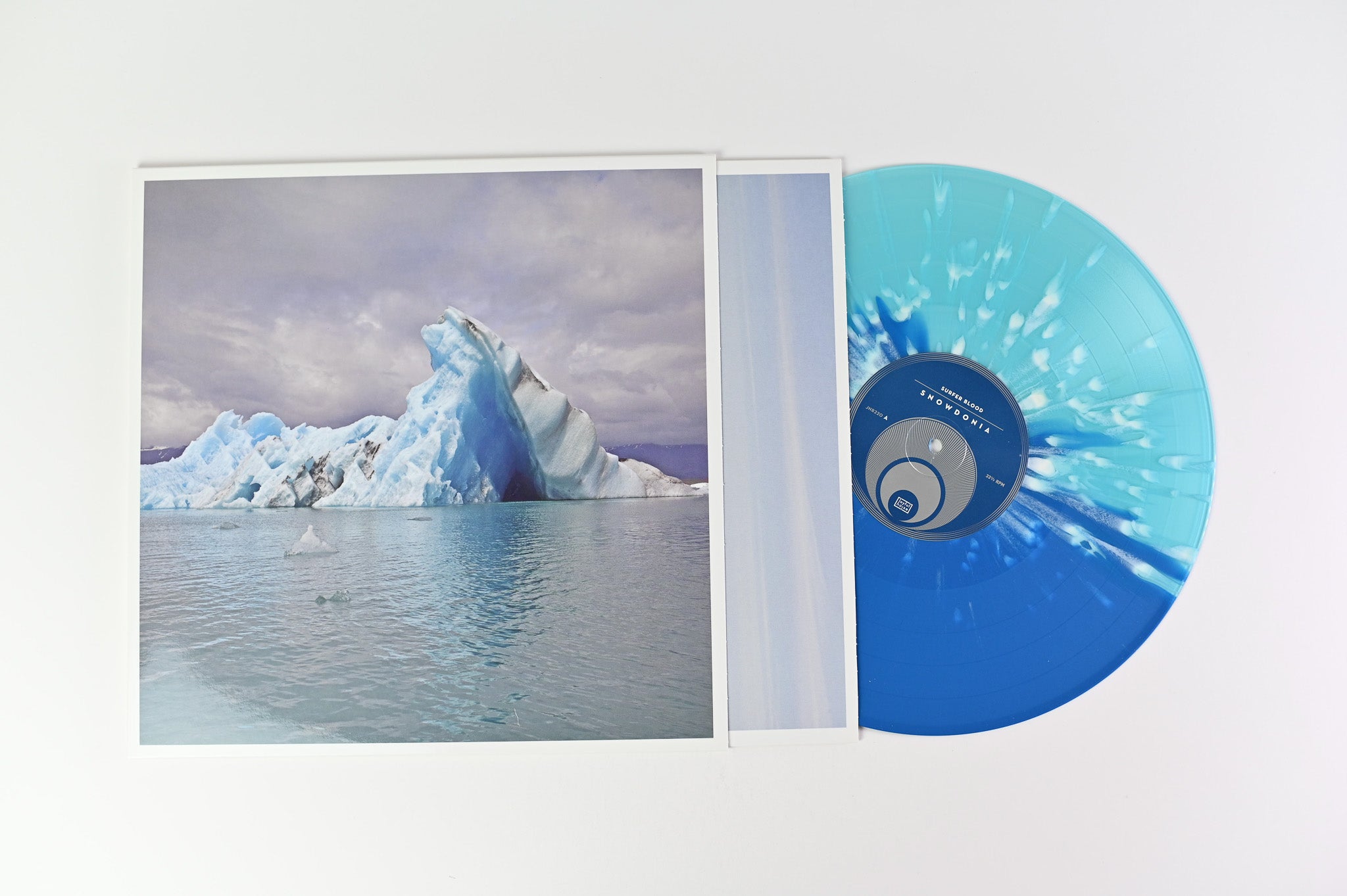 Surfer Blood - Snowdonia on Joyful Noise Ltd Blue & Clear with White Splatter