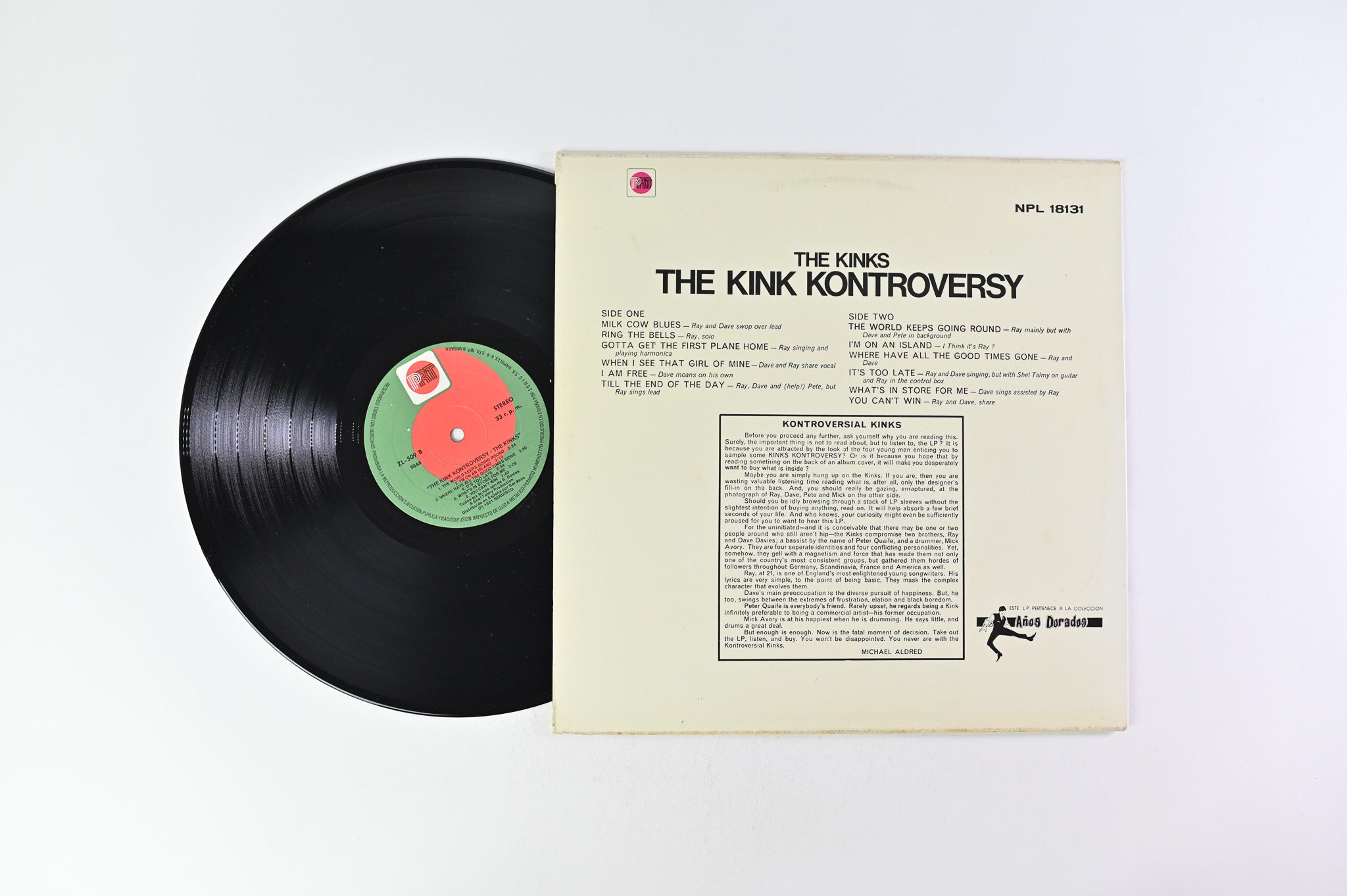 The Kinks - The Kink Kontroversy on PRT - Spanish pressing