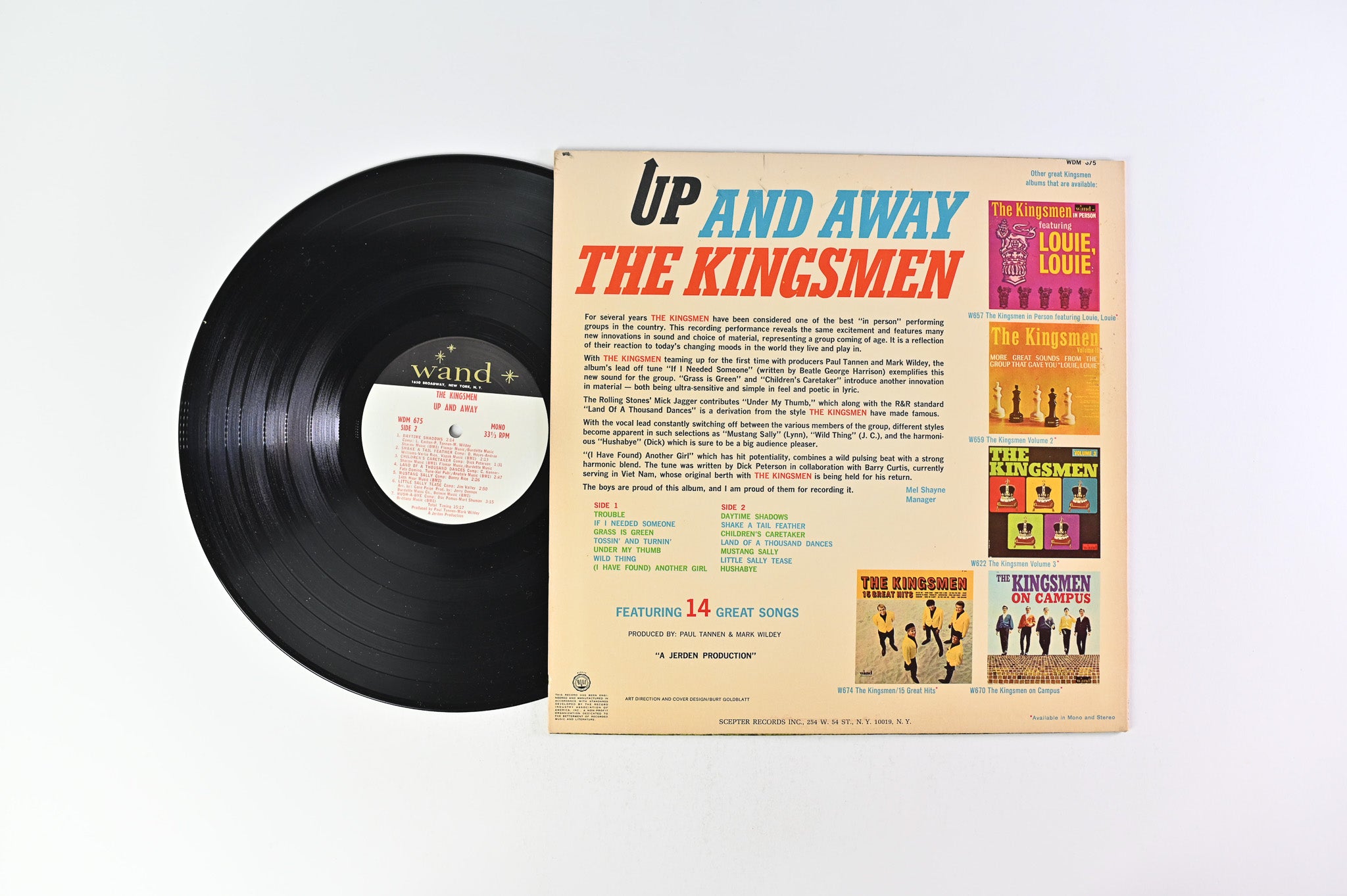 The Kingsmen - Up And Away on Wand - Mono