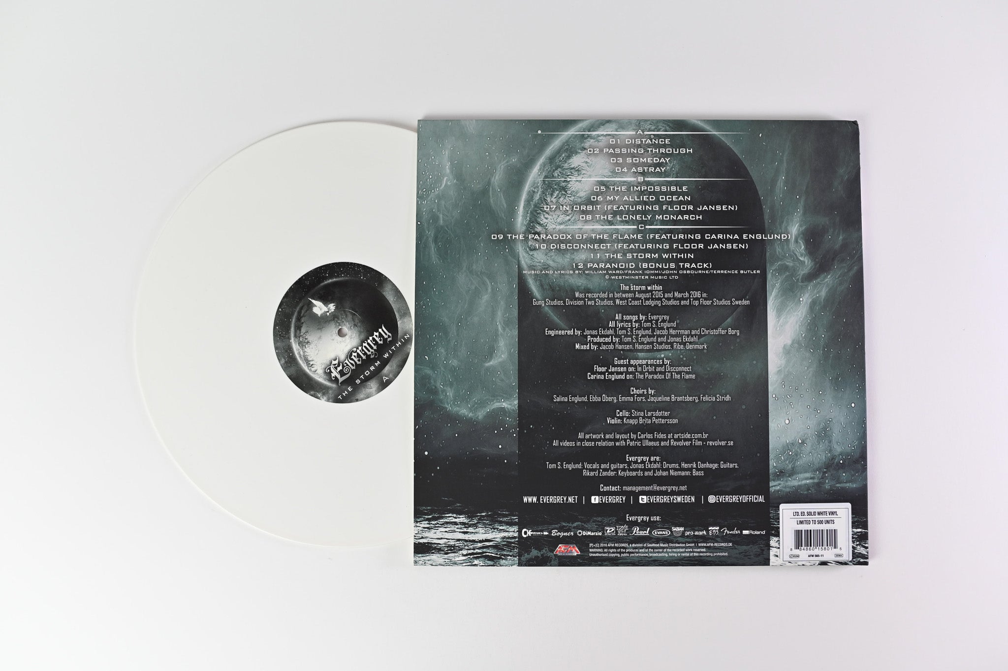 Evergrey - The Storm Within on AFM Single Sided Etched White Vinyl