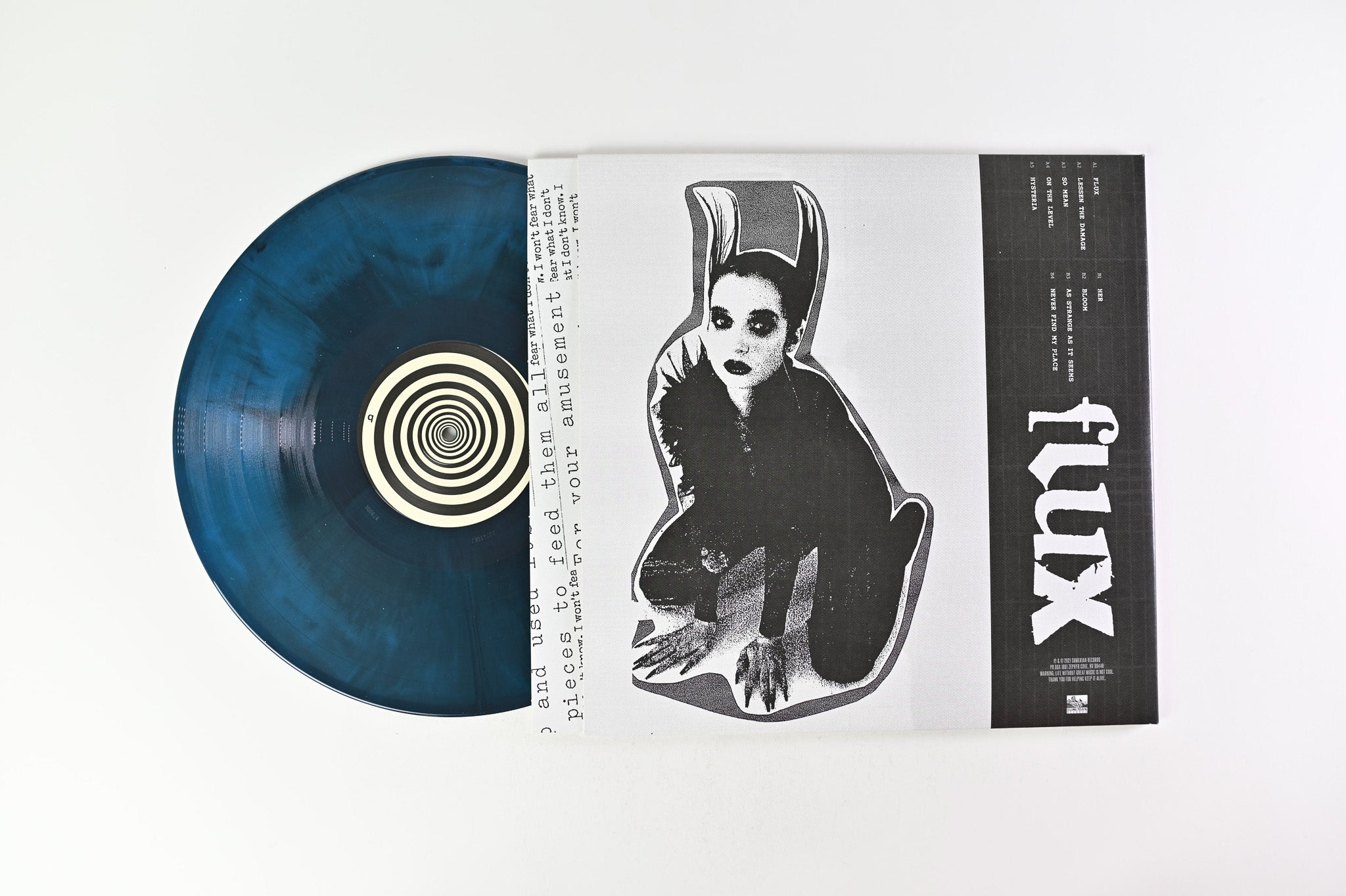 Poppy - Flux on Sumerian Records - Black & Aqua Blue Vinyl