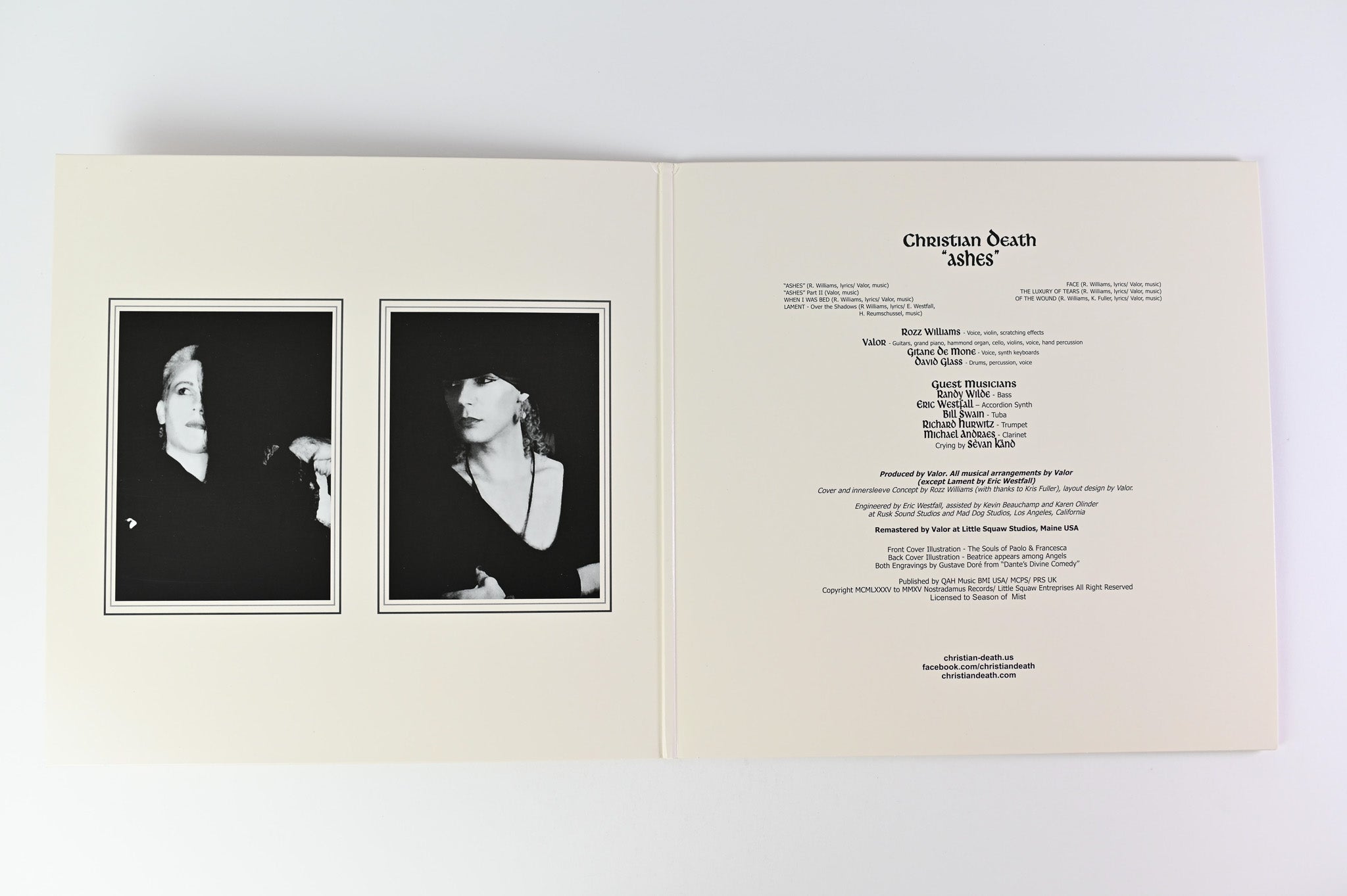 Christian Death - "Ashes" on Season of Mist Ltd 30th Anniversary Reissue