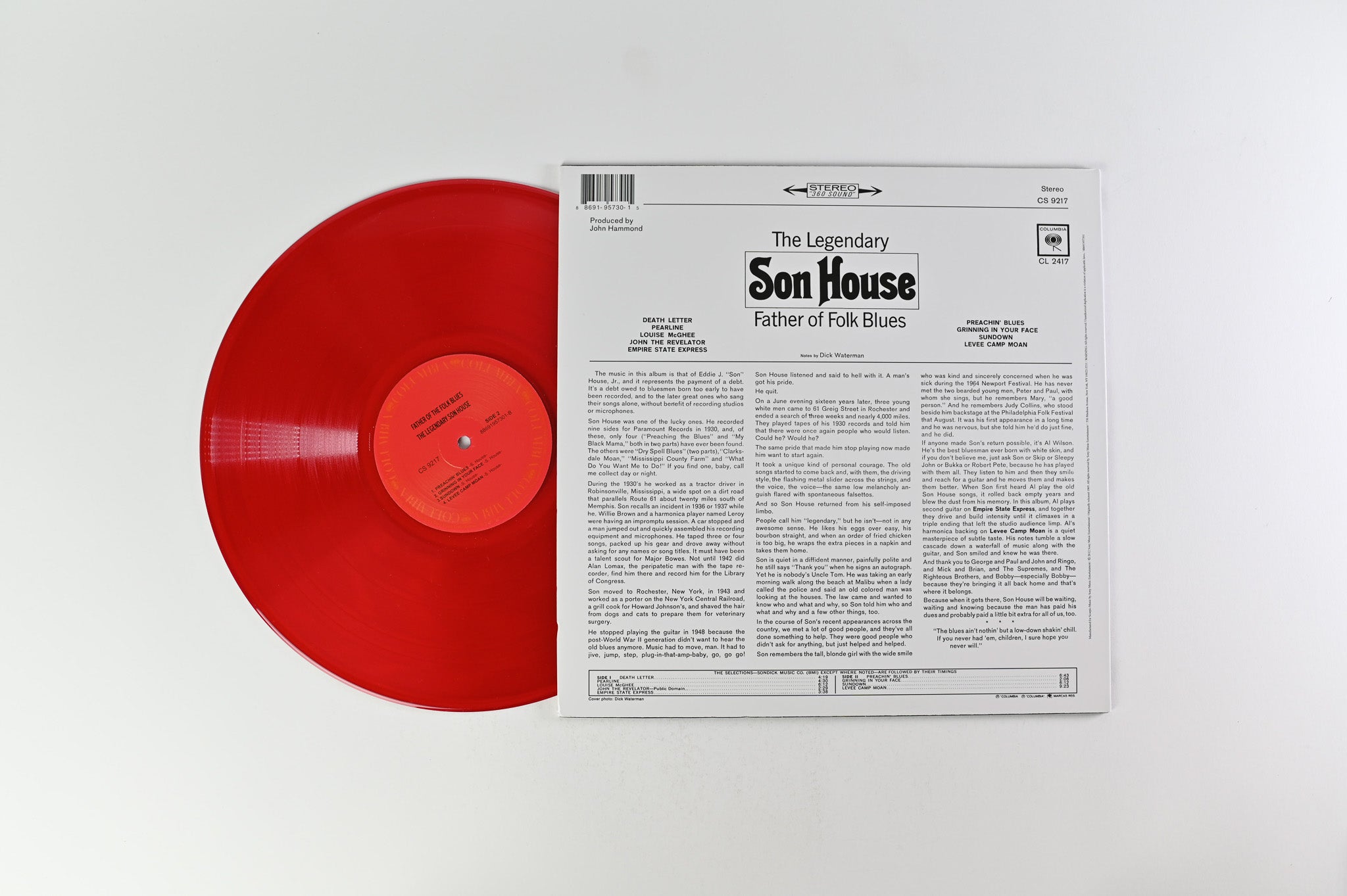 Son House - Father Of Folk Blues on Columbia Ltd Red Vinyl Reissue