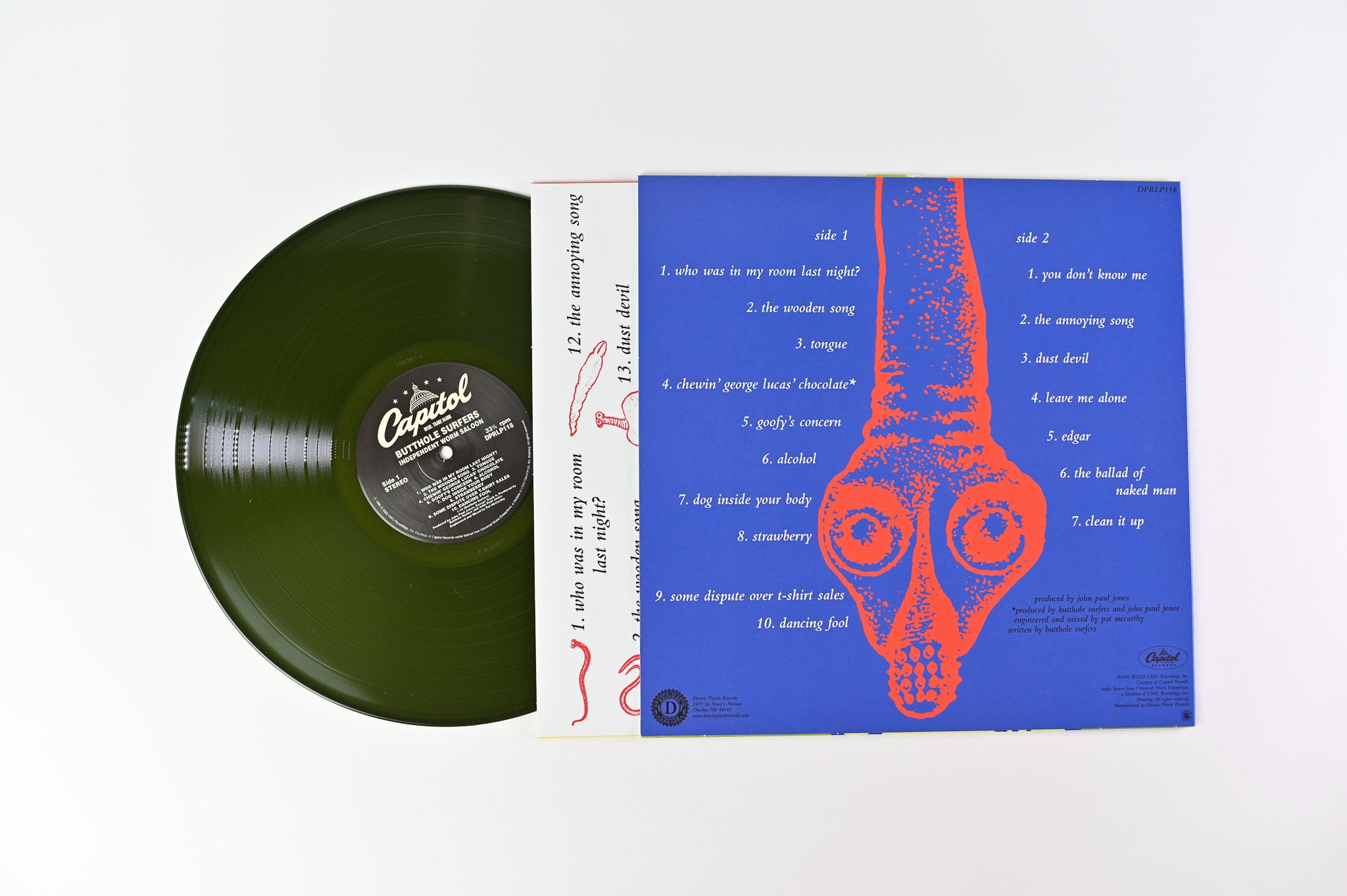 Butthole Surfers - Independent Worm Saloon on Drastic Plastic Swamp Green Reissue
