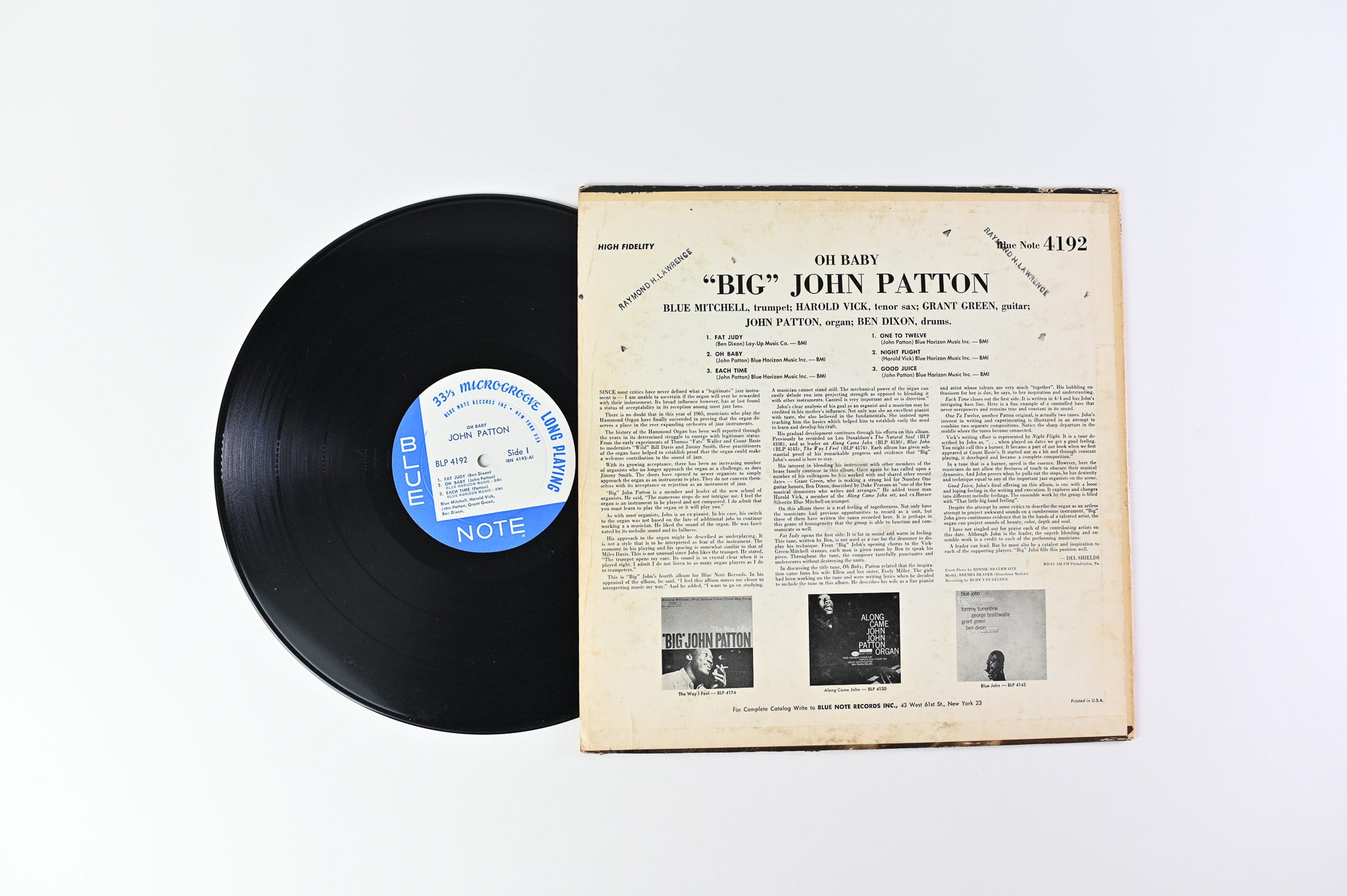 John Patton - Oh Baby! on Blue Note NY Mono