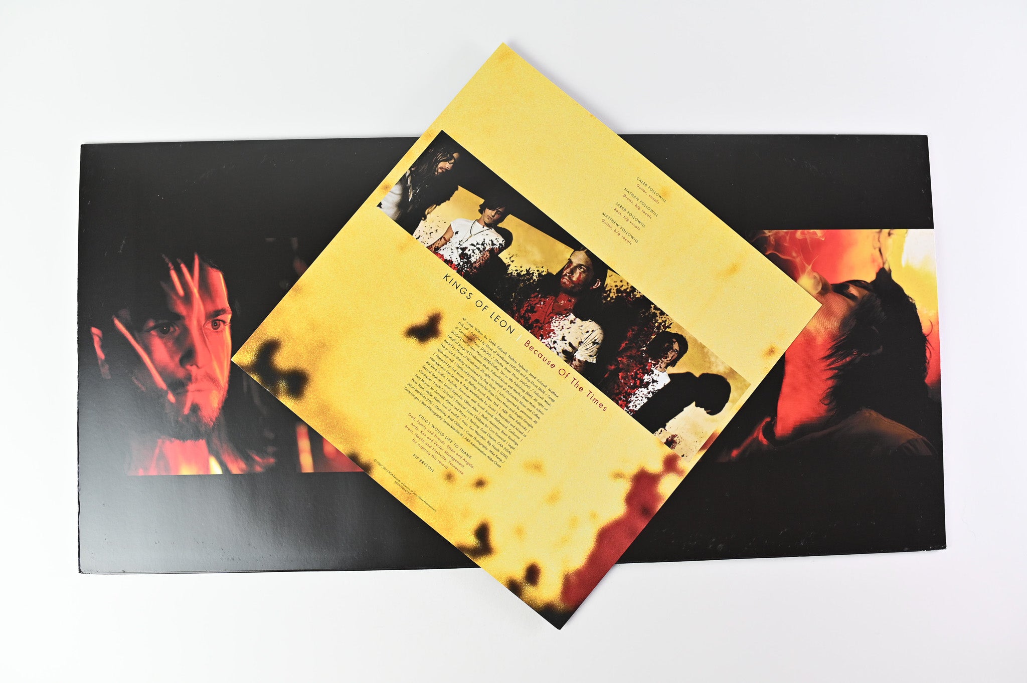 Kings Of Leon - Because Of The Times on RCA Legacy Ltd Numbered Clear w/ Smokey White Swirl Reissue