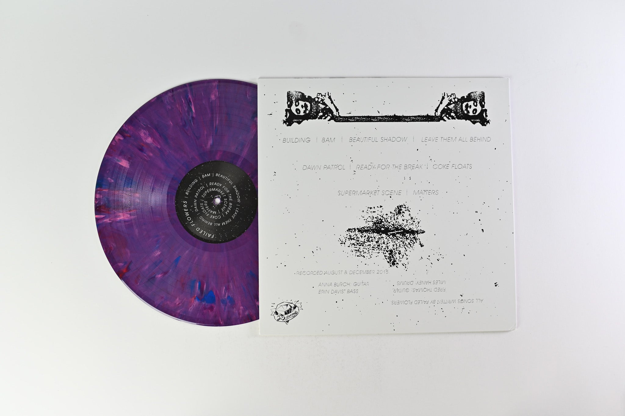 Failed Flowers - Failed Flowers on 25 Diamonds Single Sided Purple Splatter Vinyl