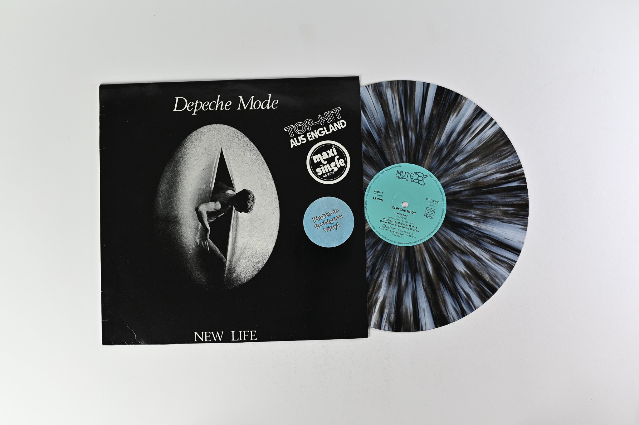 Depeche Mode - New Life on Mute German 45 RPM 12" Single Grey Marbled Reissue