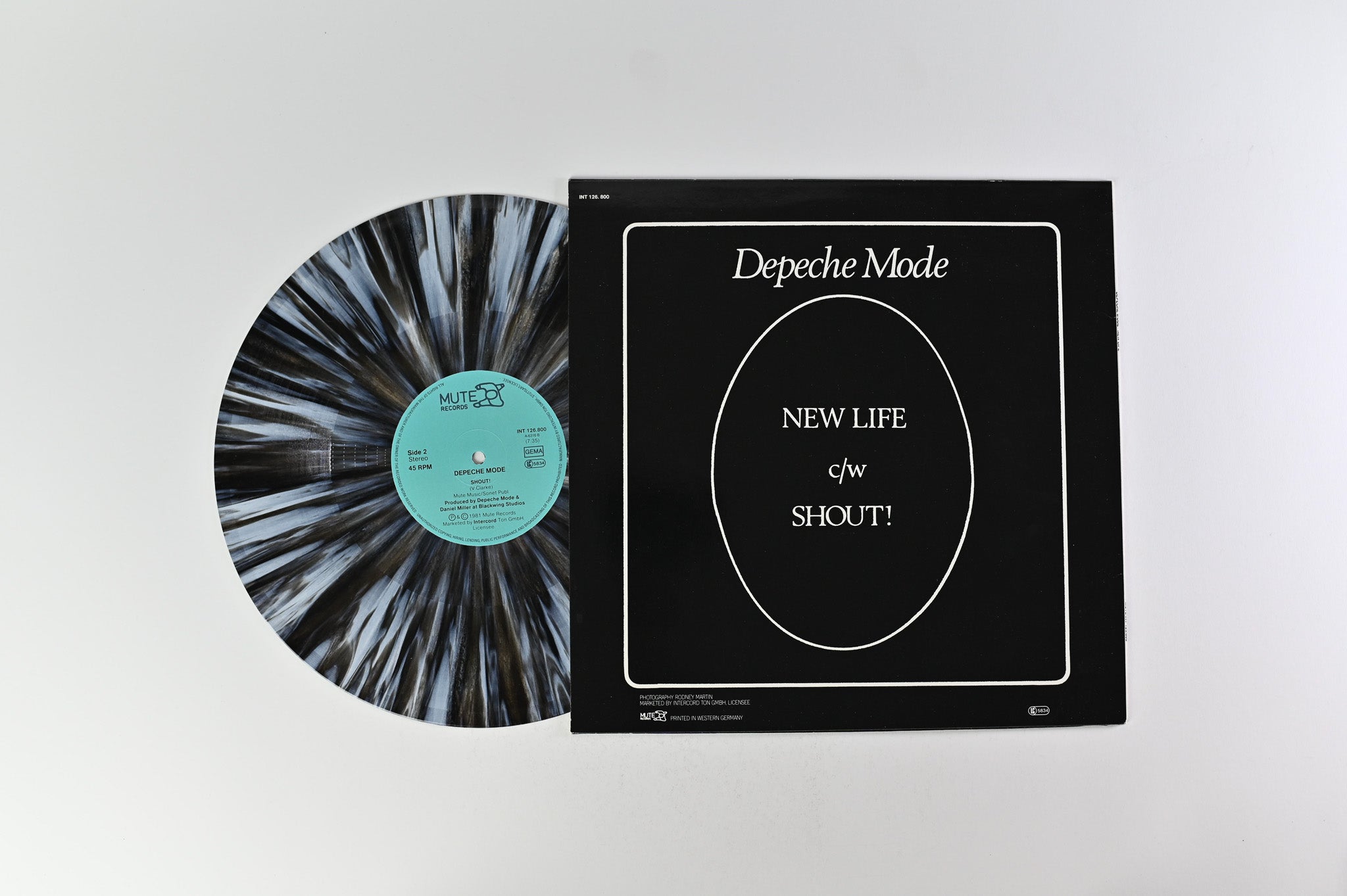 Depeche Mode - New Life on Mute German 45 RPM 12" Single Grey Marbled Reissue