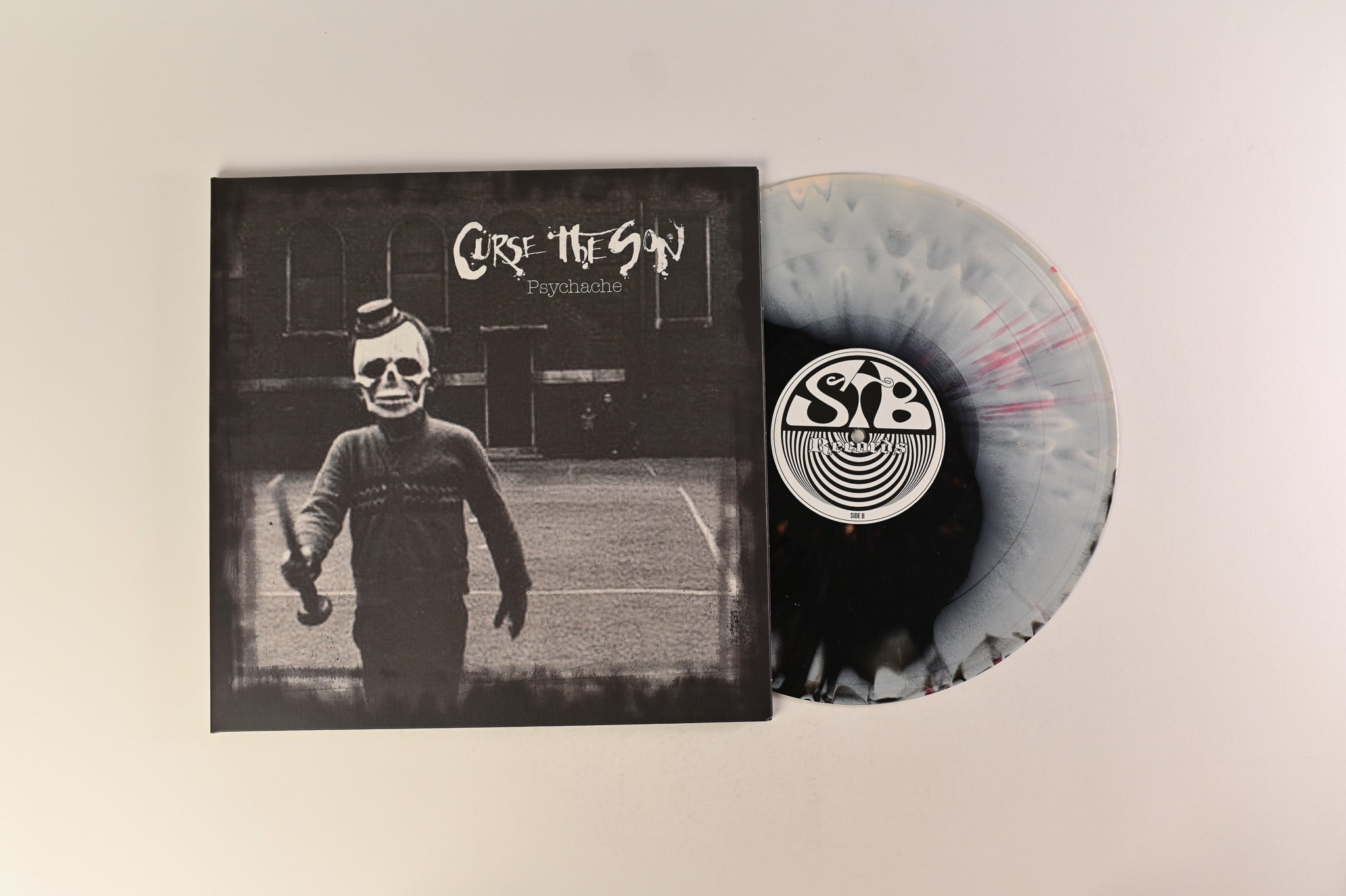 Curse The Son - Psychache on STB Ltd Numbered Die Hard Black And Bone With Blood Splatter Vinyl