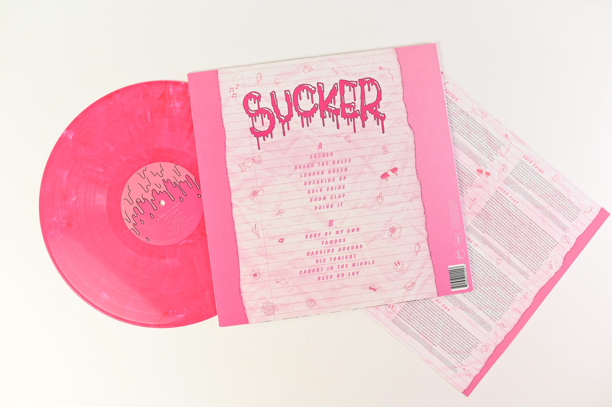Charli XCX - Sucker on Atlantic Pink Vinyl Urban Outfitters Exclusive