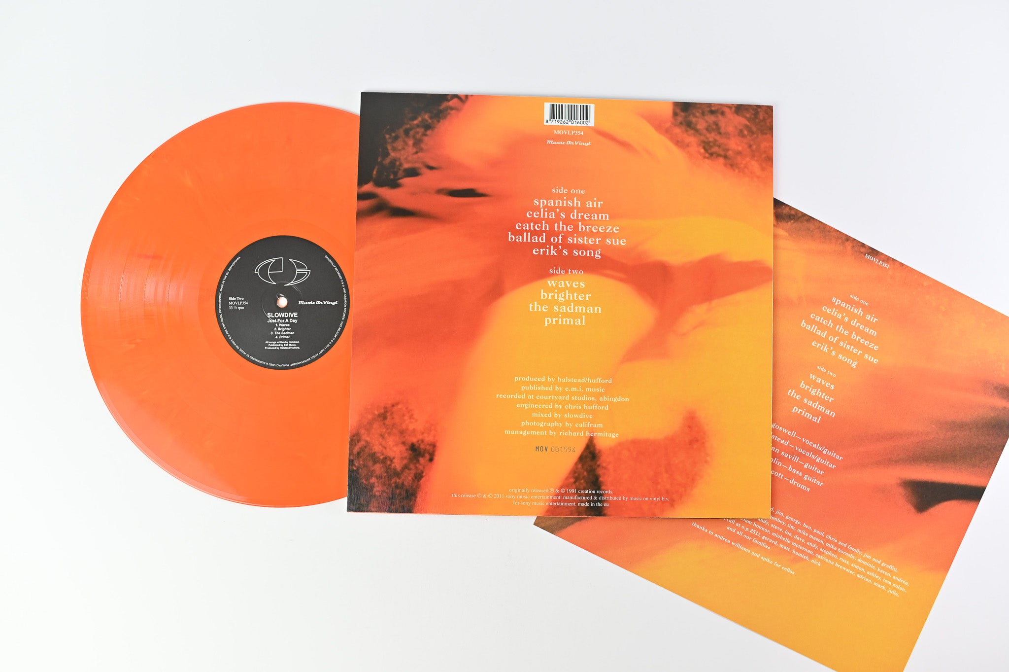 Slowdive - Just For A Day on Music On Vinyl Ltd Orange Repress