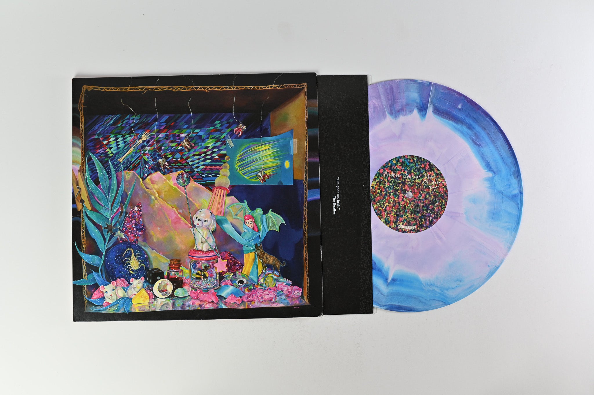 Andrew Jackson Jihad - Christmas Island on SideOneDummy Blue/Pink/White Swirl Vinyl