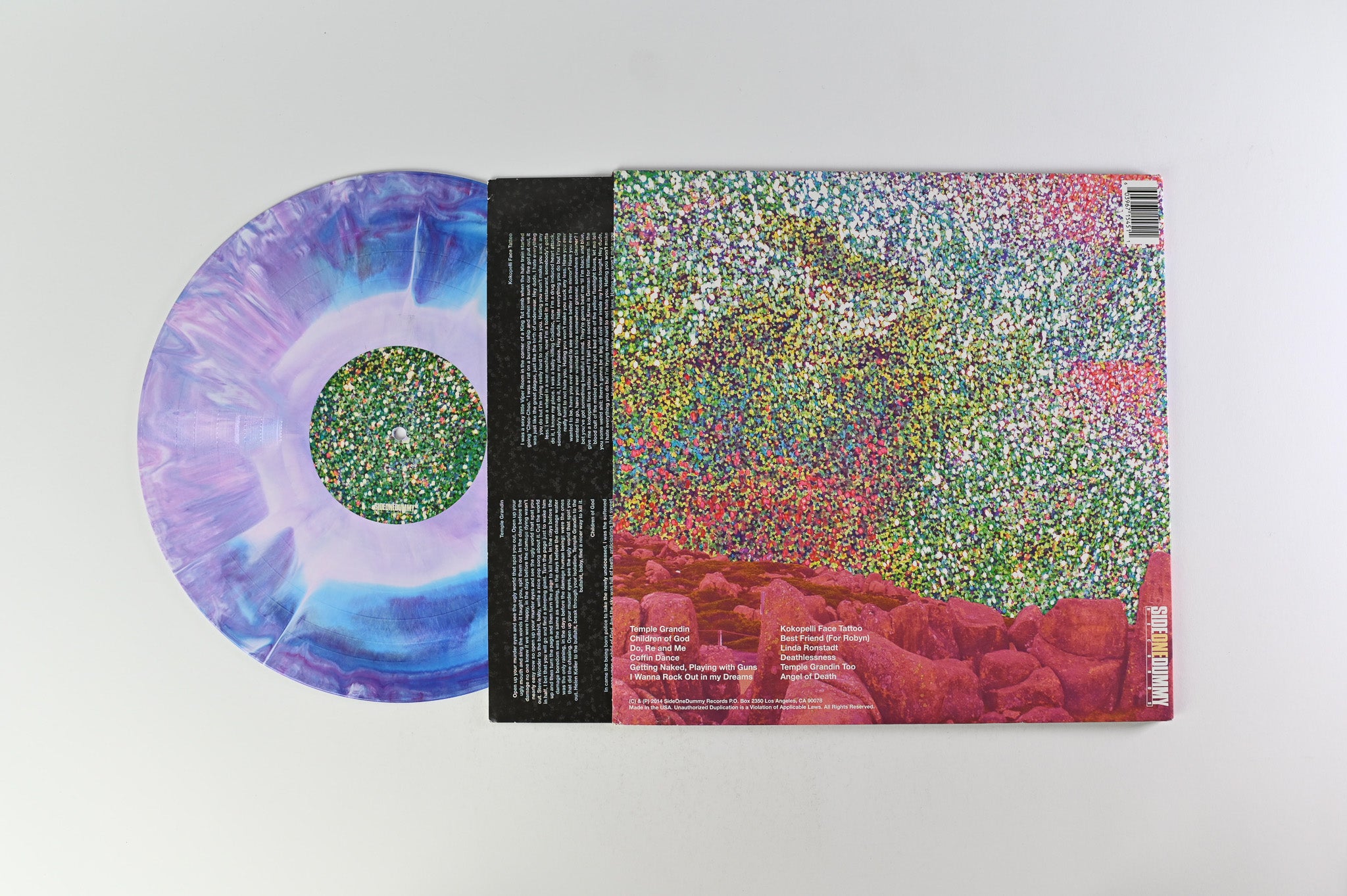 Andrew Jackson Jihad - Christmas Island on SideOneDummy Blue/Pink/White Swirl Vinyl