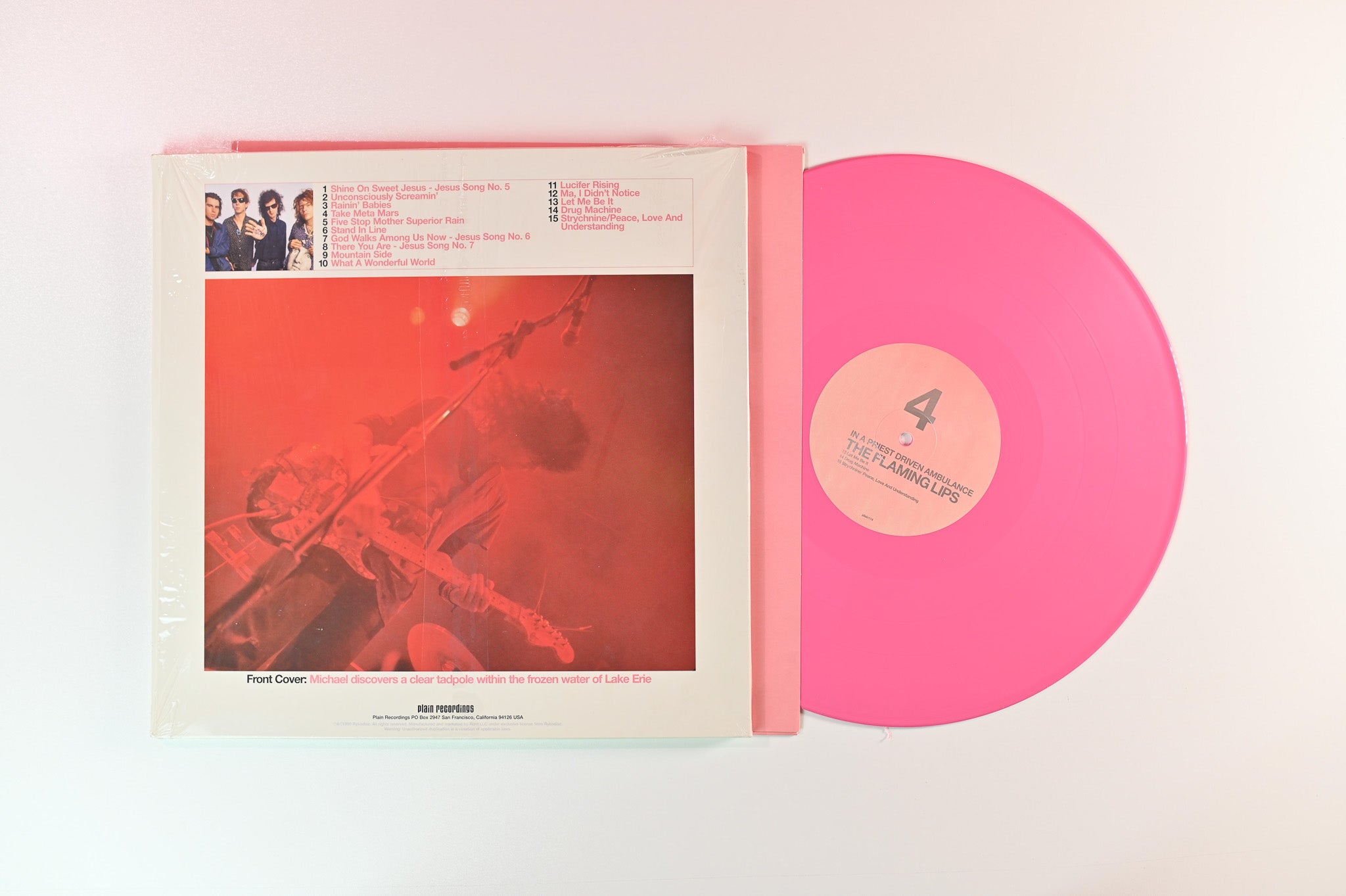 The Flaming Lips - In A Priest Driven Ambulance on Plain Recordings - Pink Vinyl