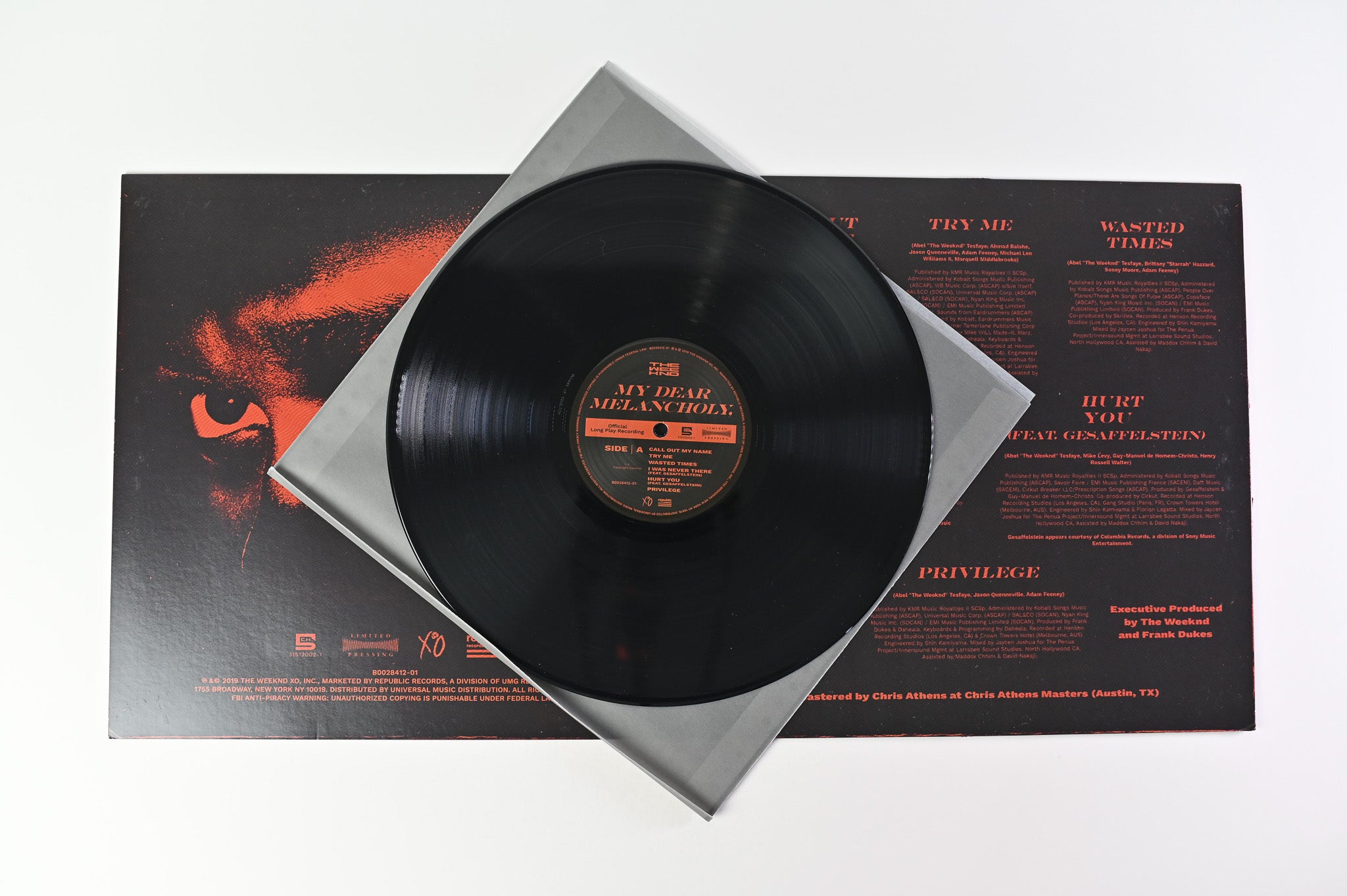 The Weeknd - My Dear Melancholy on XO Ltd RSD 2020 Single Sided Etched Reissue