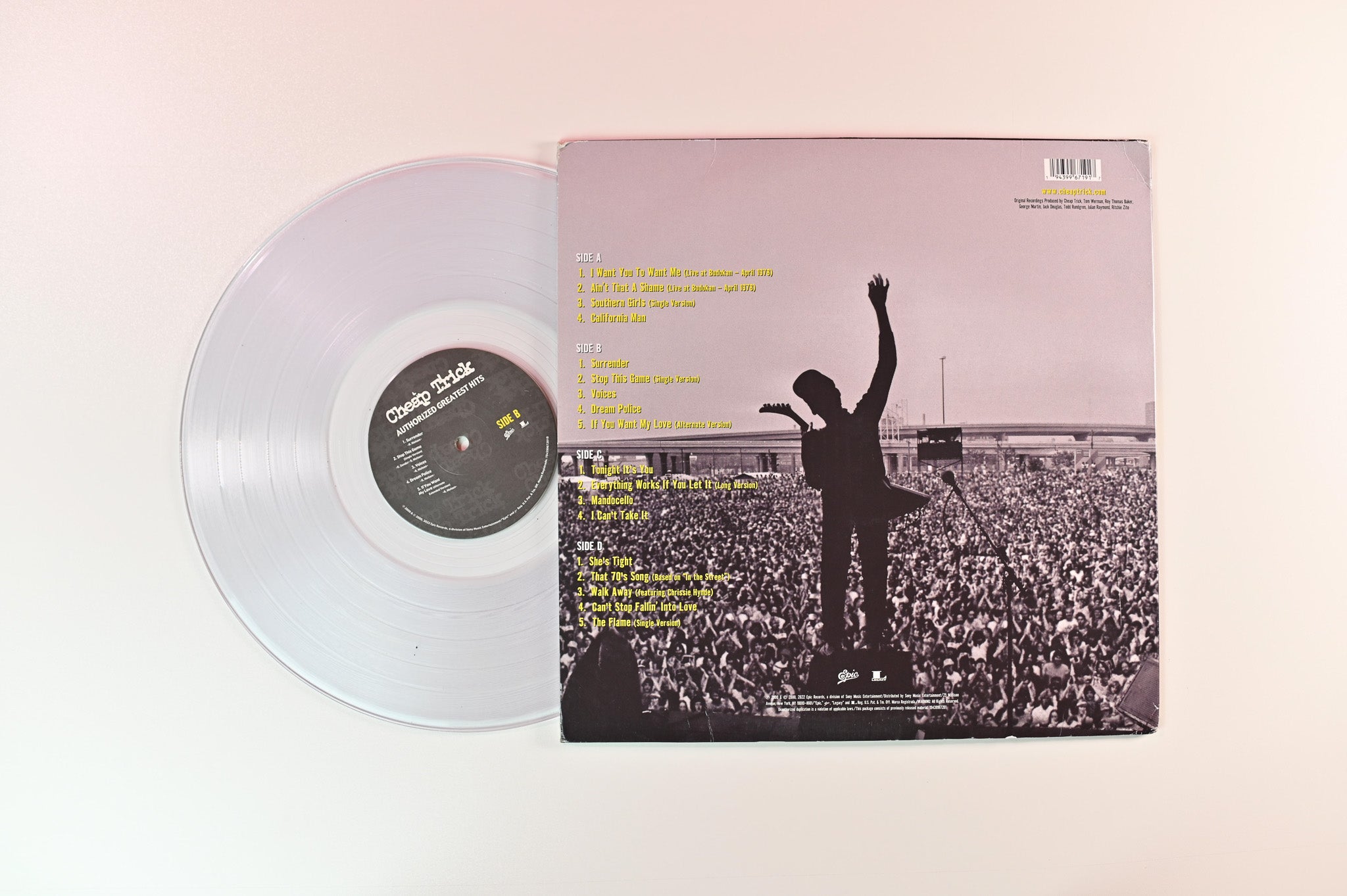 Cheap Trick - Authorized Greatest Hits on Epic / Legacy - Clear Vinyl