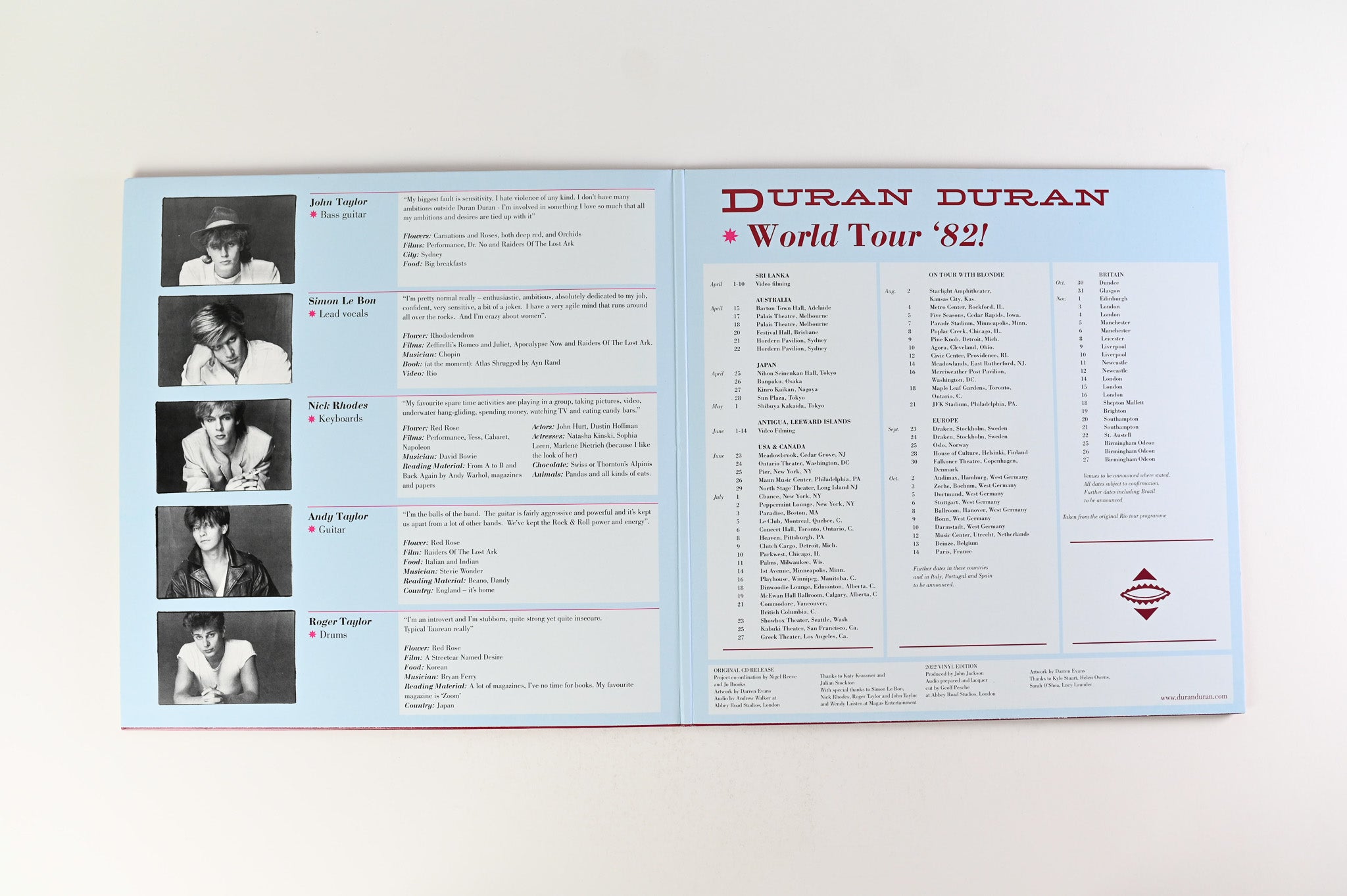 Duran Duran - Hammersmith '82! on Parlophone RSD Reissue on Gold Vinyl