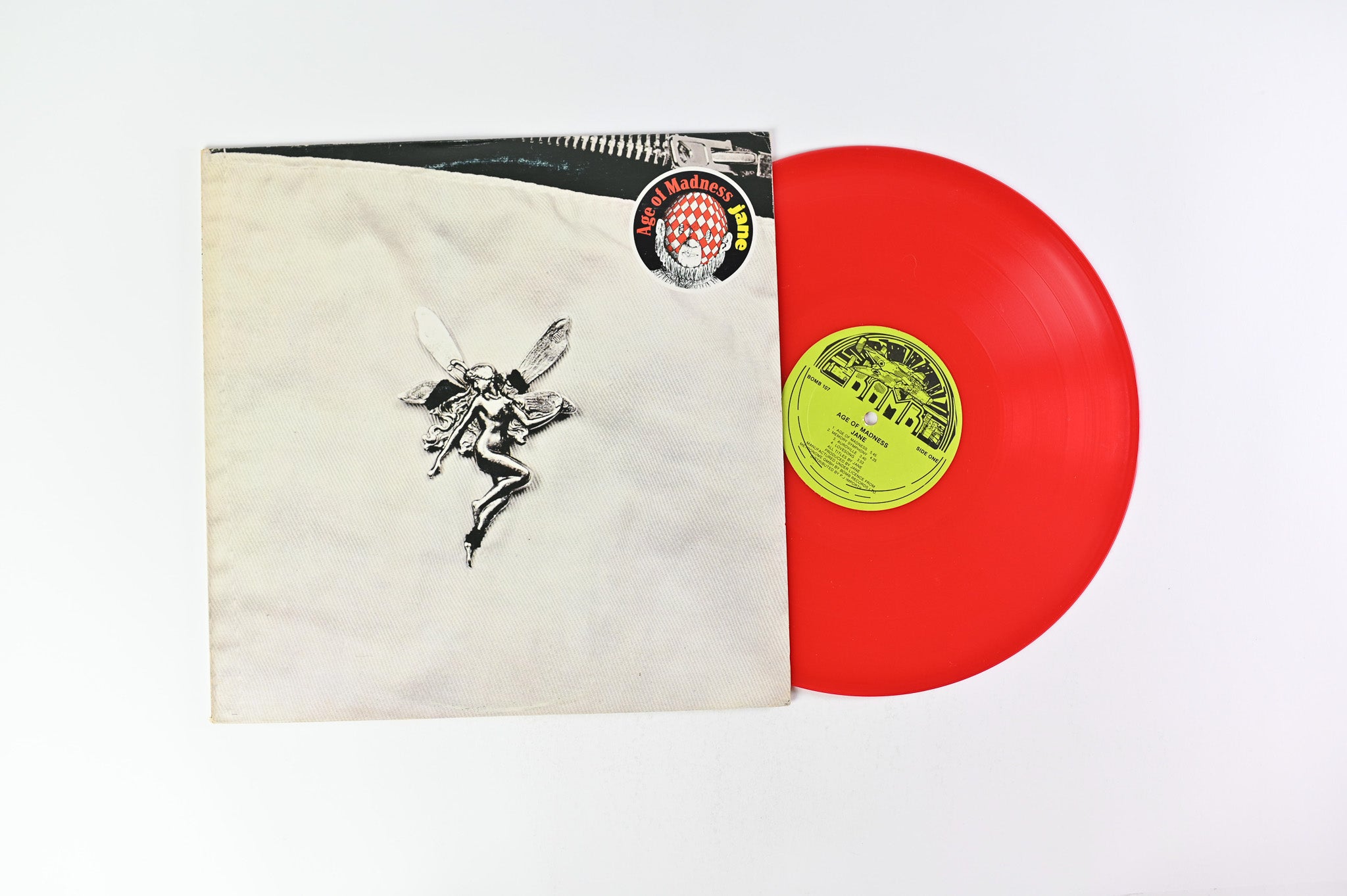 Jane - Age Of Madness on Bomb Records Red Vinyl