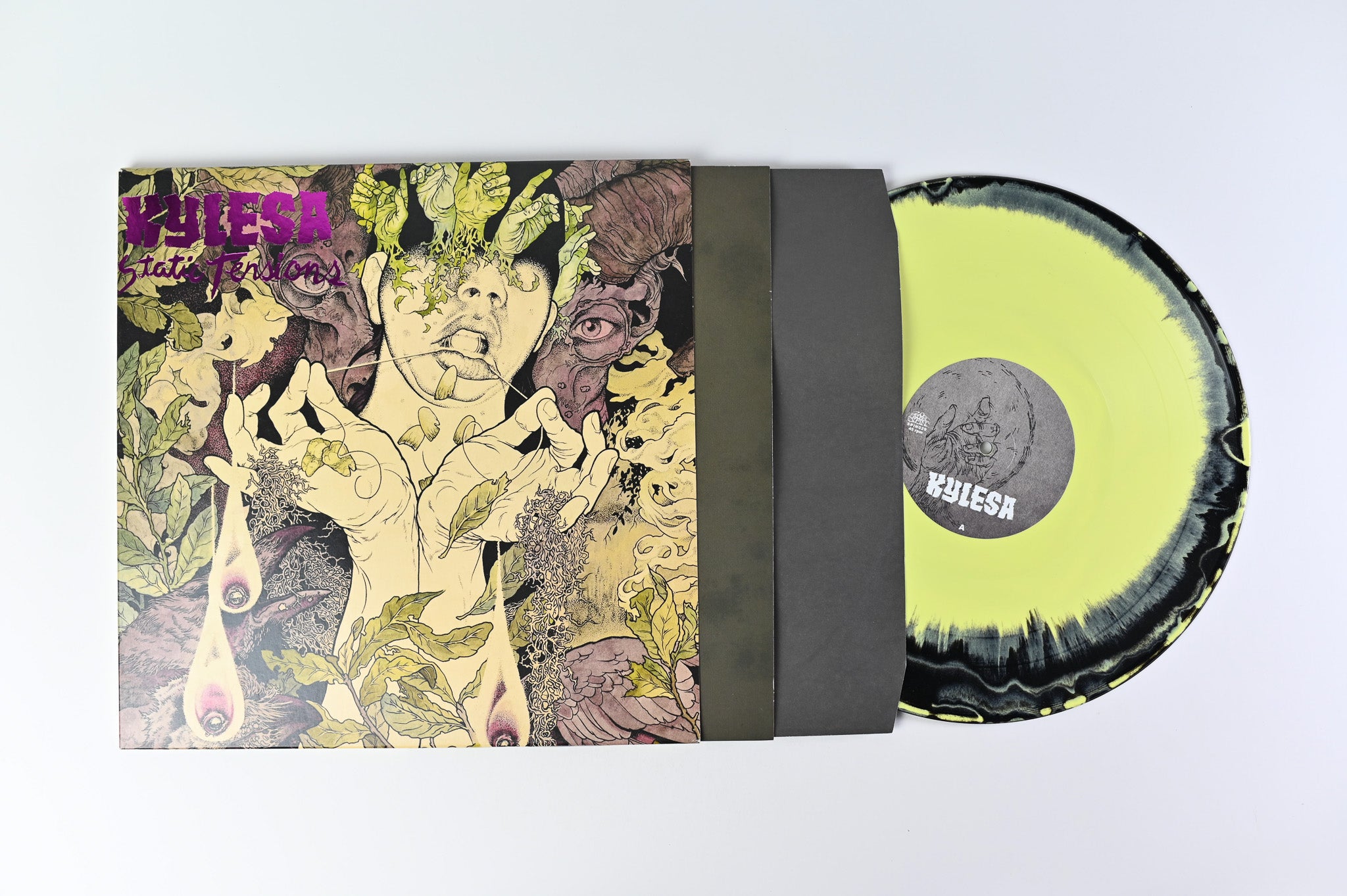 Kylesa - Static Tensions on 20 Buck Spin Yellow & Purple Black Marble