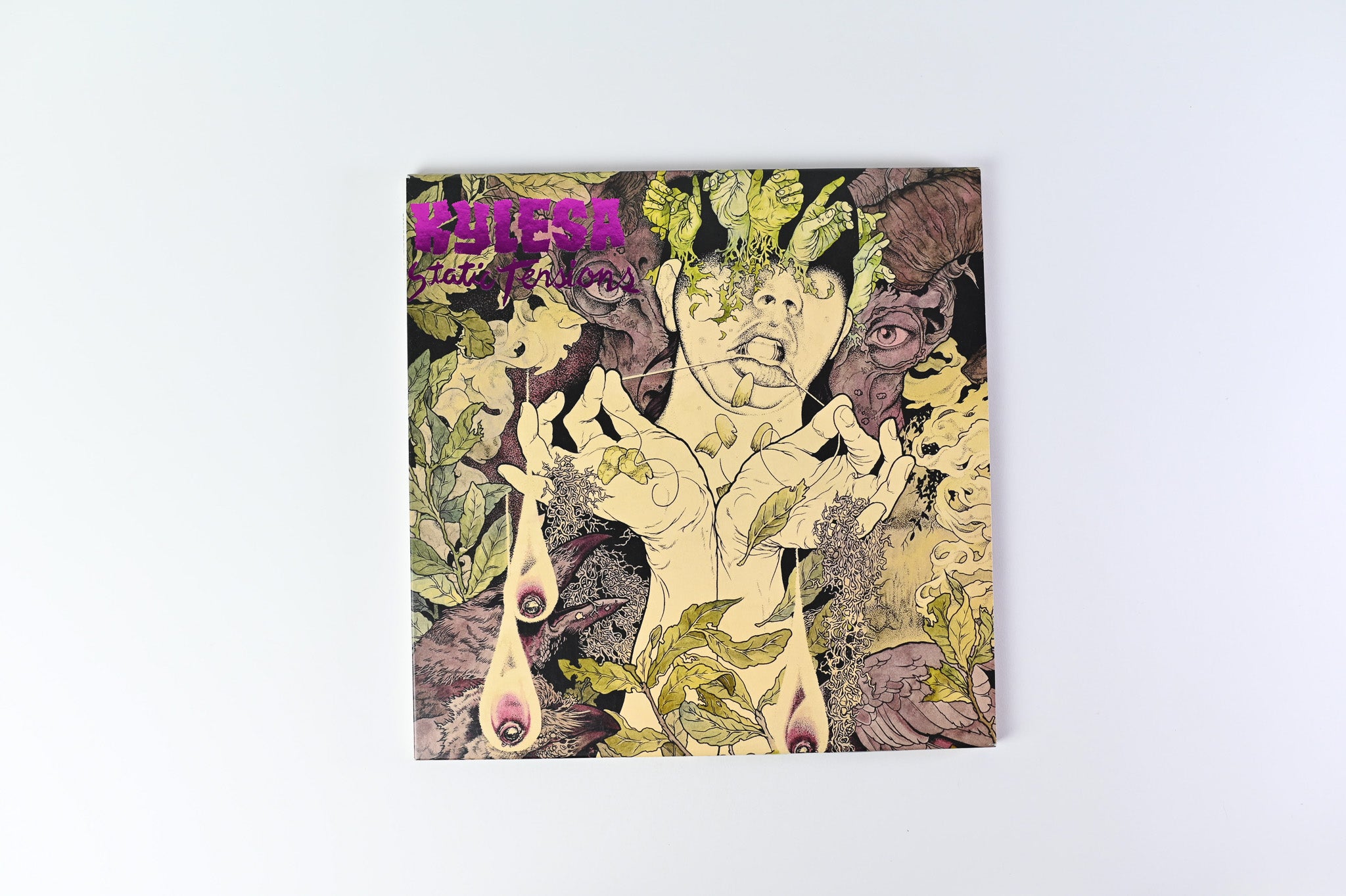 Kylesa - Static Tensions on 20 Buck Spin Yellow & Purple Black Marble