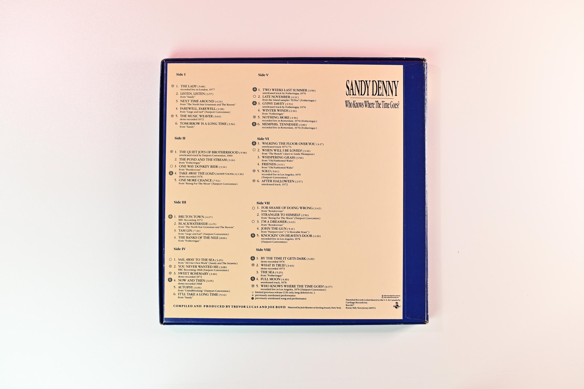 Sandy Denny - Who Knows Where The Time Goes? on Hannibal Records - 4-lp Box Set