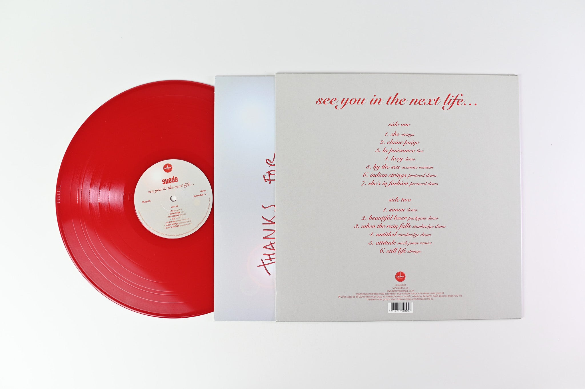 Suede - See You In The Next Life... on Demon Records Red Vinyl