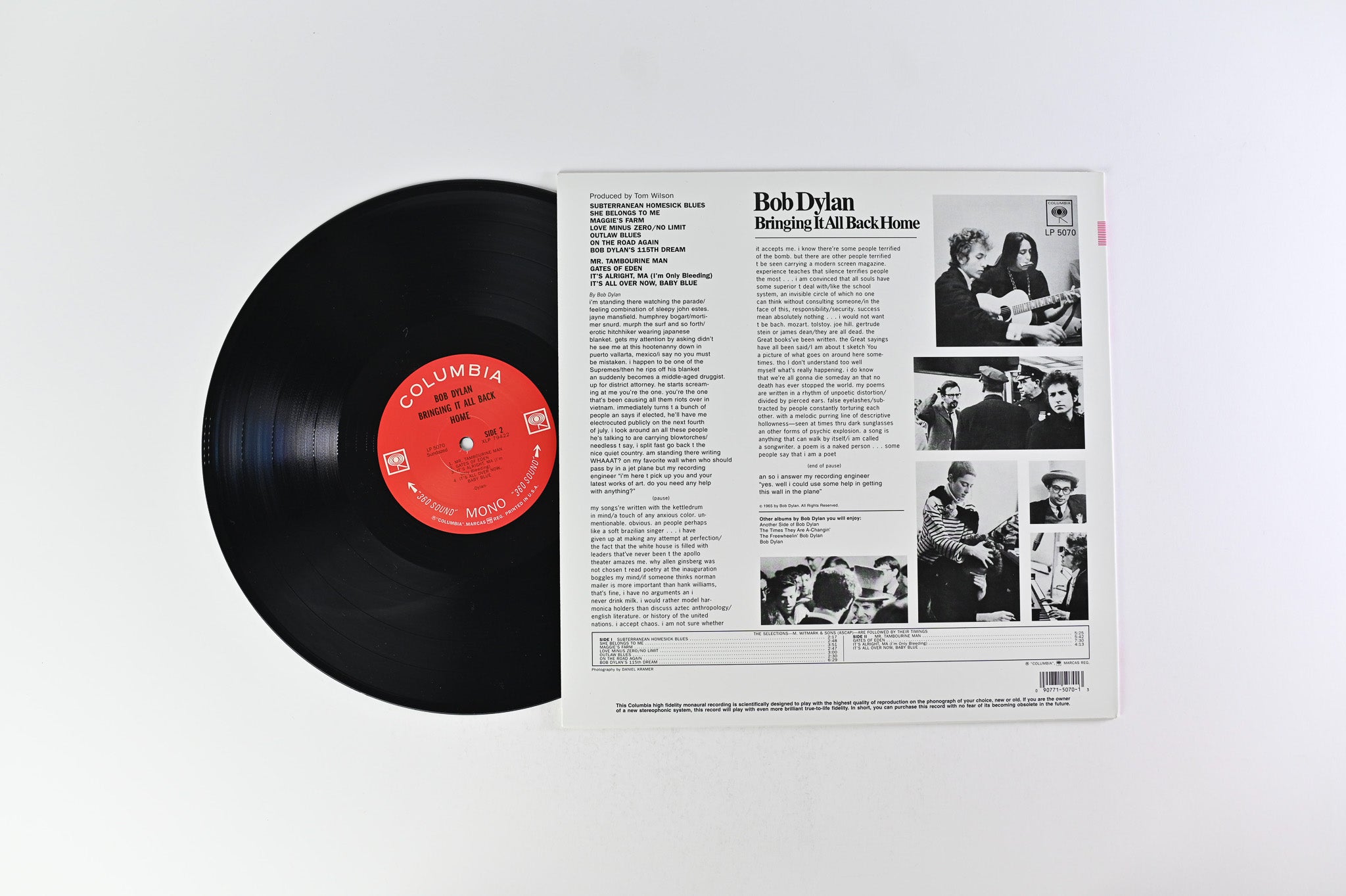 Bob Dylan - Bringing It All Back Home Reissue on Columbia/Sundazed Music