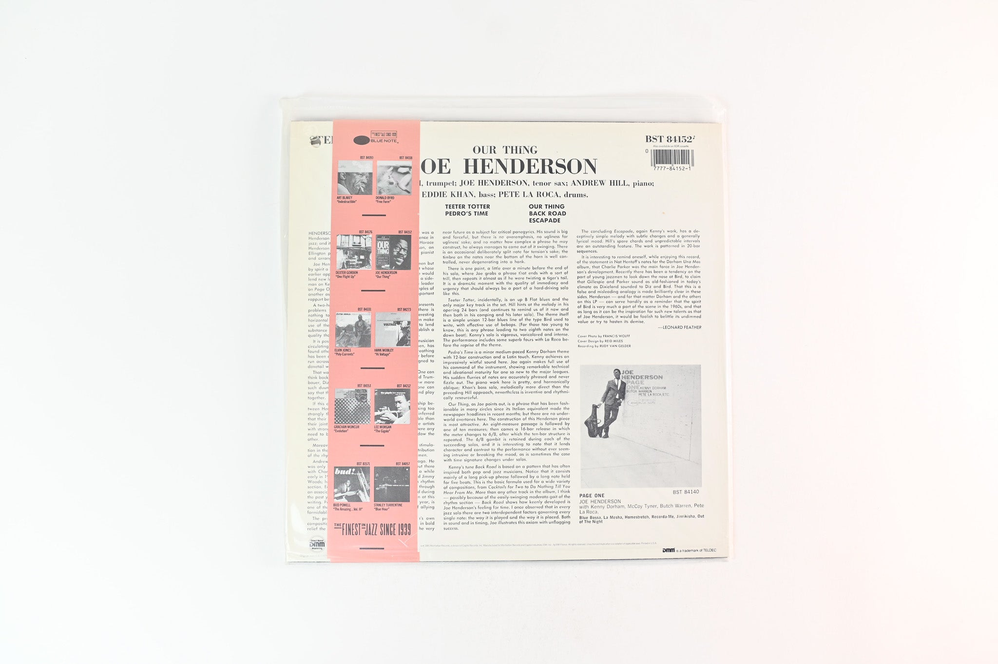 Joe Henderson - Our Thing  on Blue Note Cadre Rouge Audiophile Edition Reissue Sealed