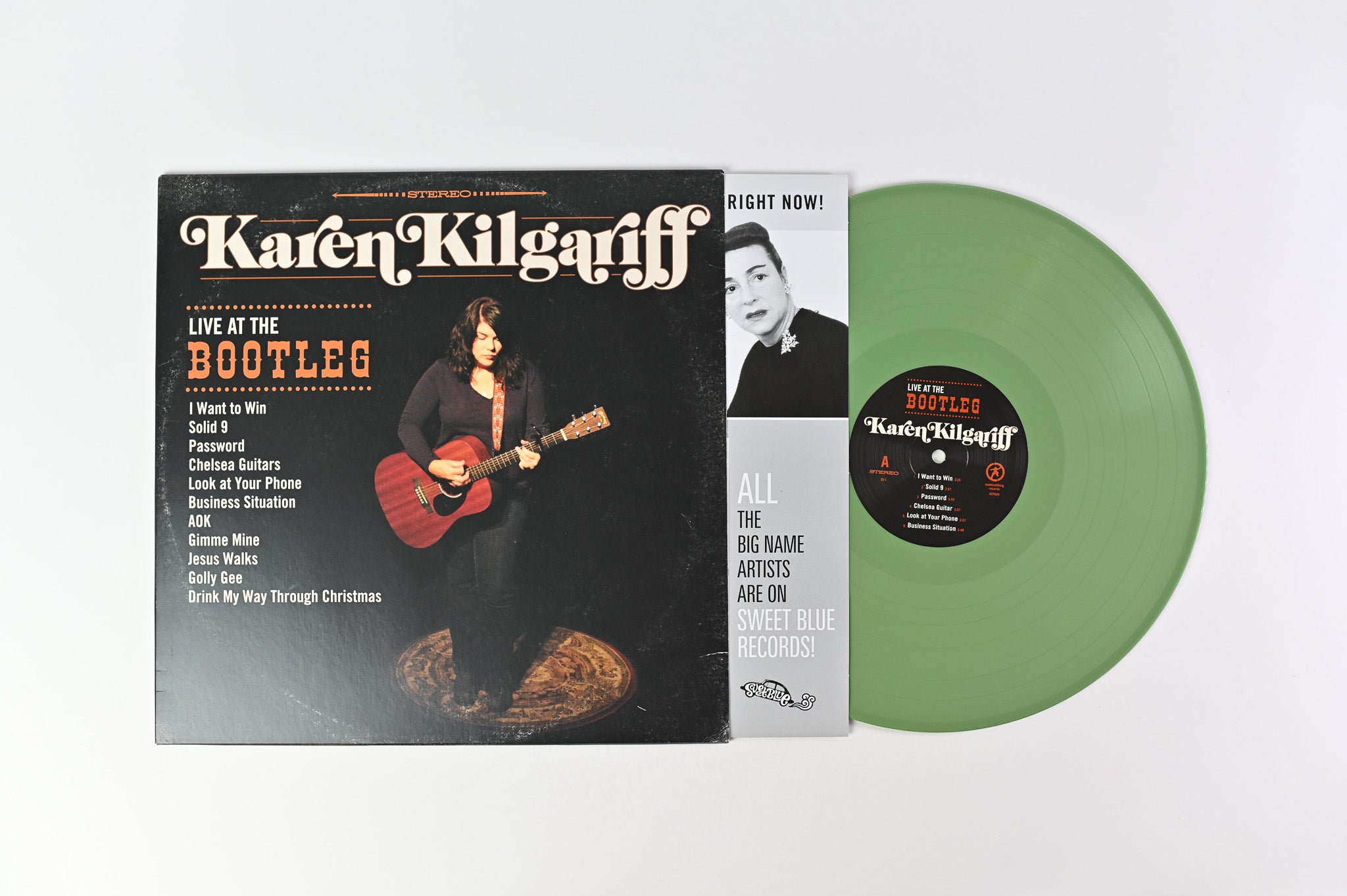 Karen Kilgariff - Live At The Bootleg on Aspecialthing Records Olive Green Vinyl