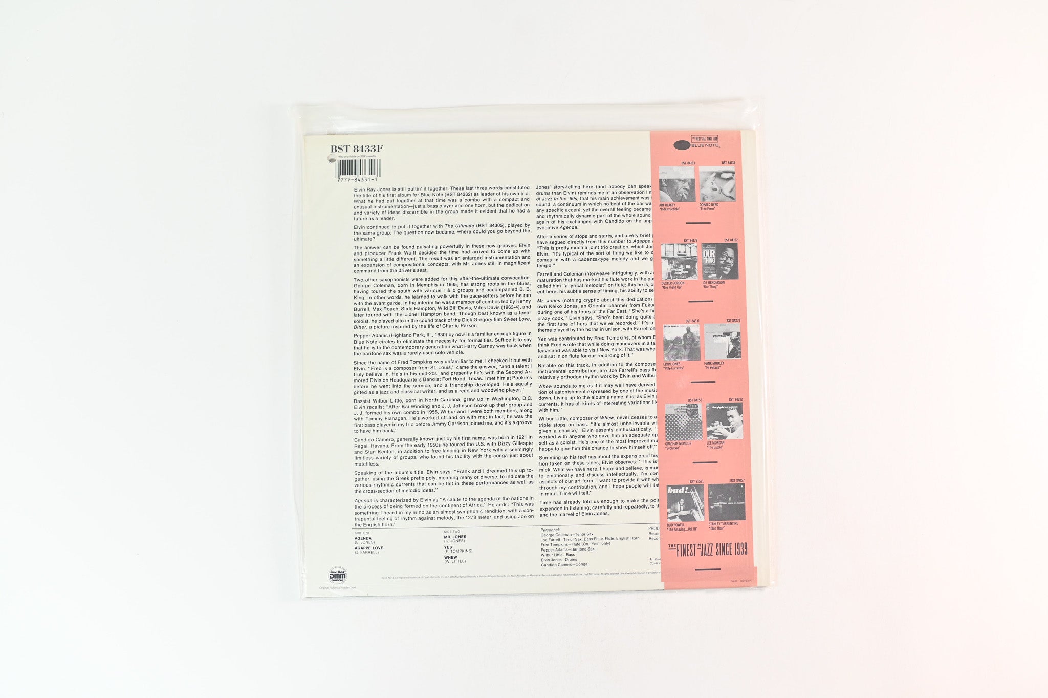 Elvin Jones - Poly-Currents  on Blue Note Cadre Rouge Audiophile Edition Reissue Sealed