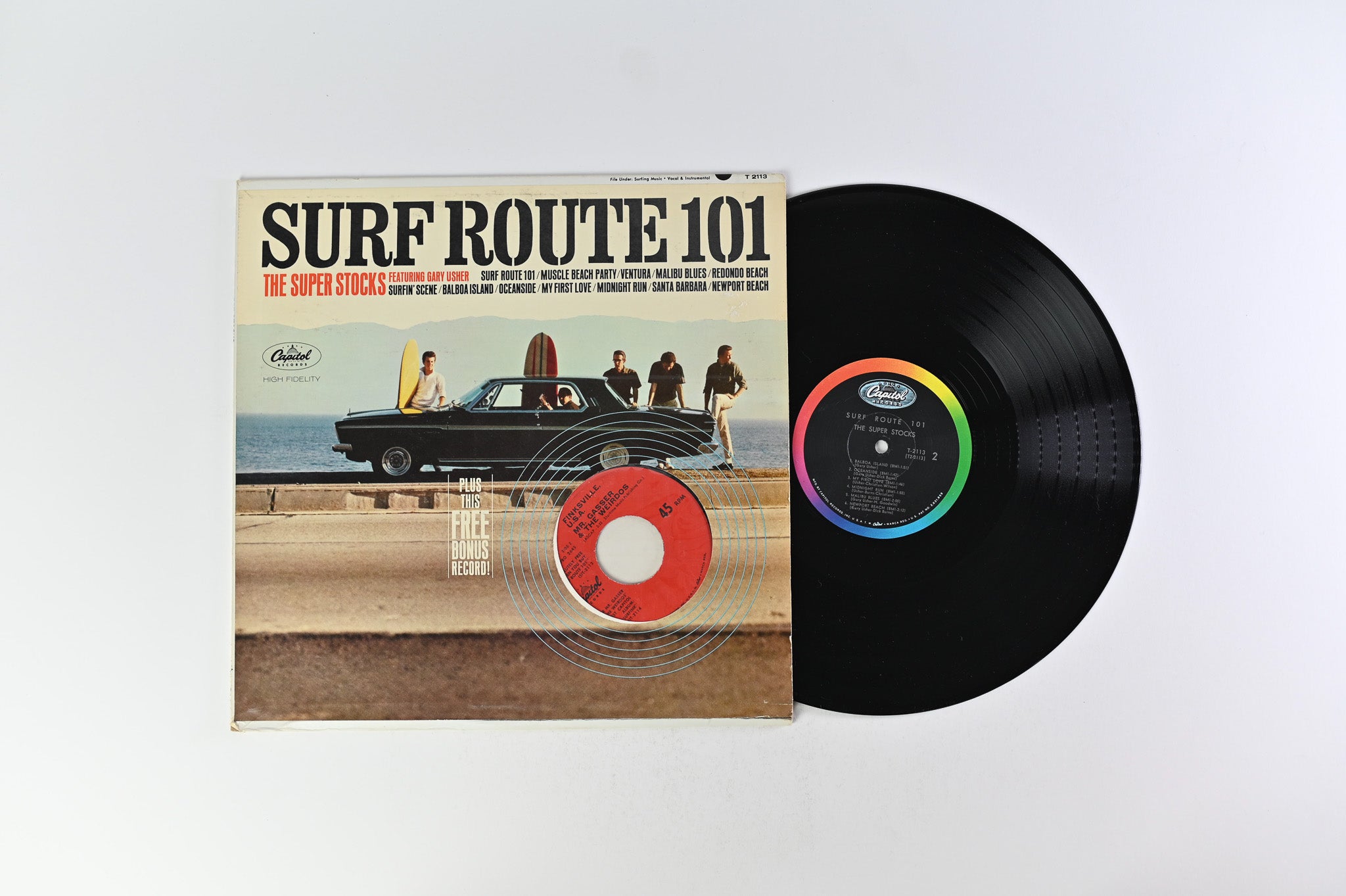 The Super Stocks - Surf Route 101 on Capitol Mono W/ Mr. Gasser & The Weirdos Bonus 45