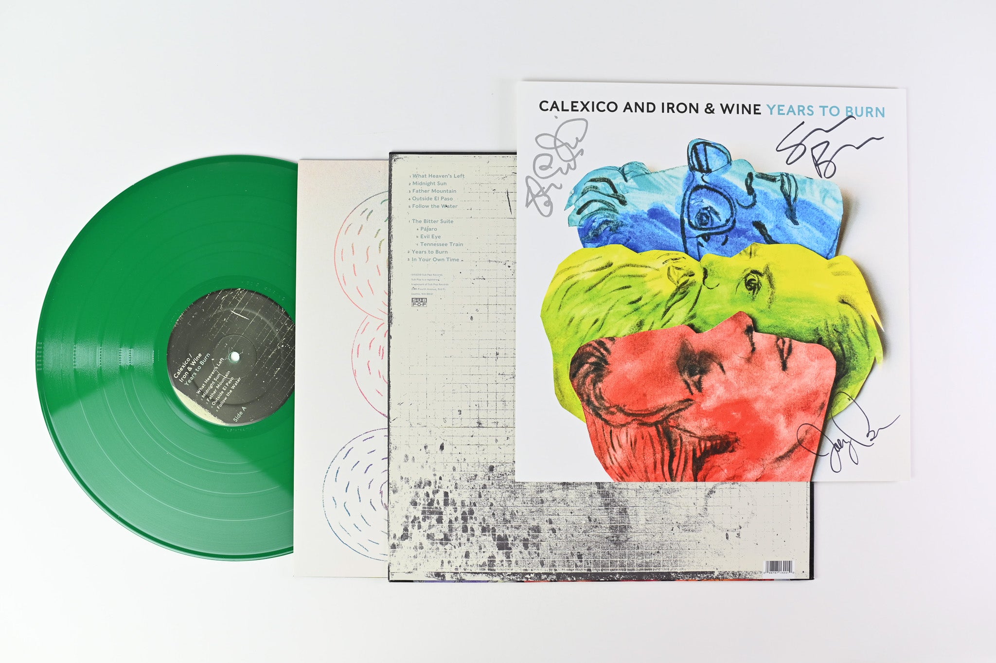 Calexico / Iron & Wine – Years To Burn on Sub Pop Lime Green Vinyl