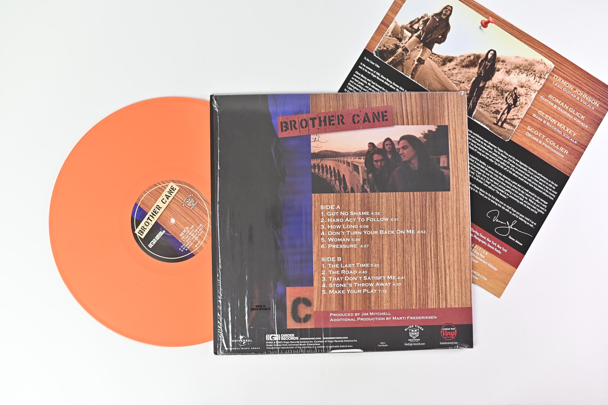 Brother Cane - Brother Cane on Blind Tiger Records - Orange Vinyl