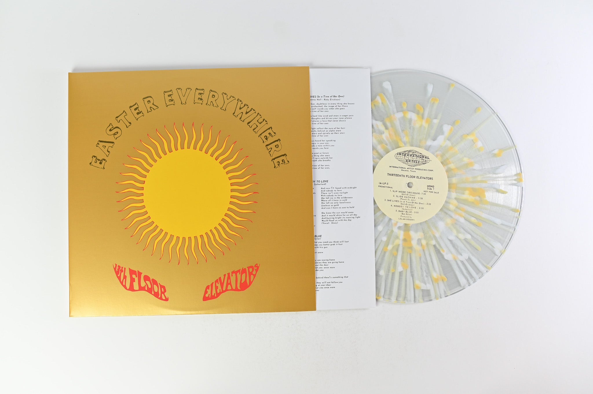 13th Floor Elevators - Easter Everywhere on IA Charly Ltd Clear Splatter Reissue