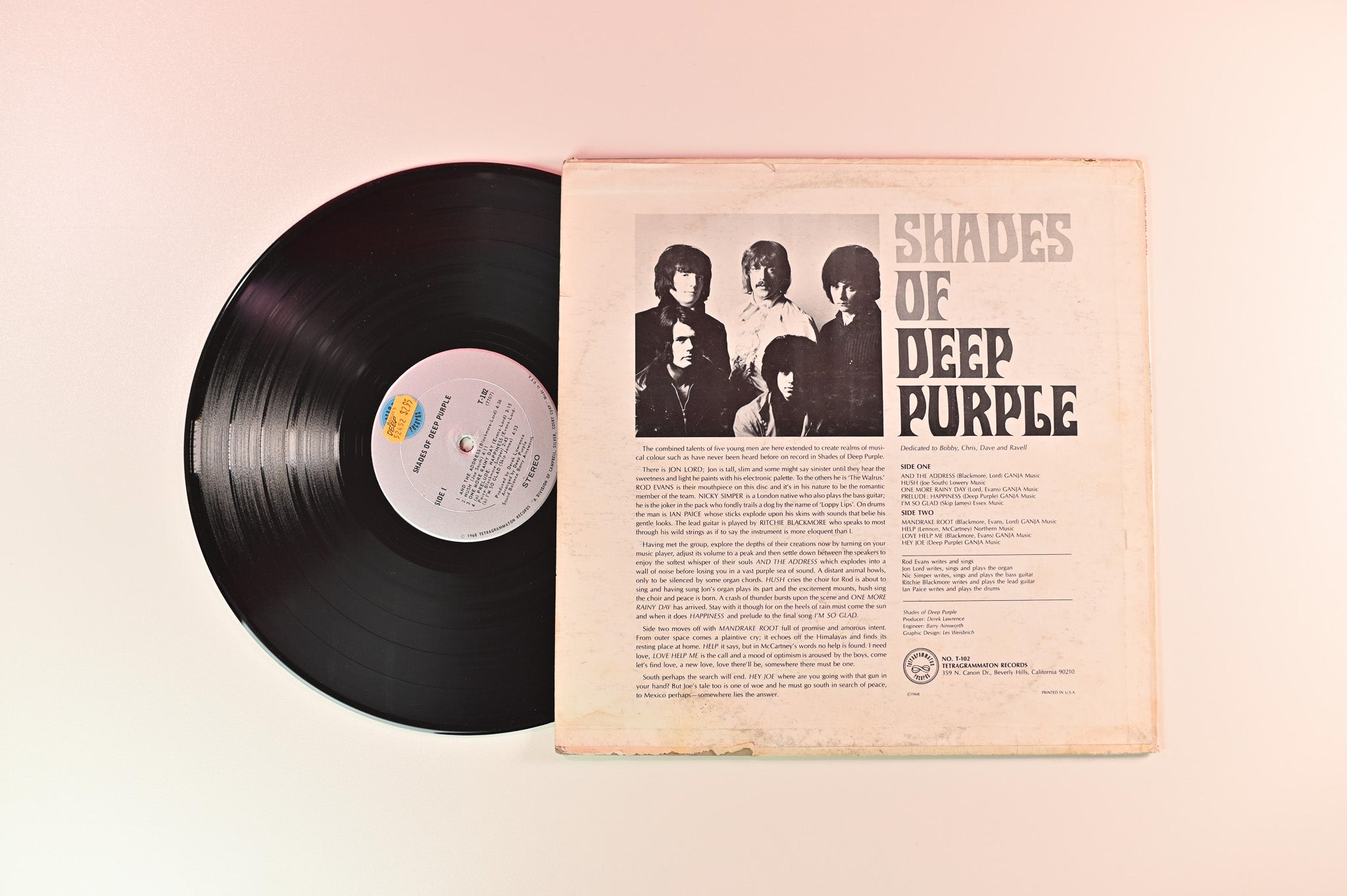 Deep Purple - Shades Of Deep Purple on Tetragrammaton Records