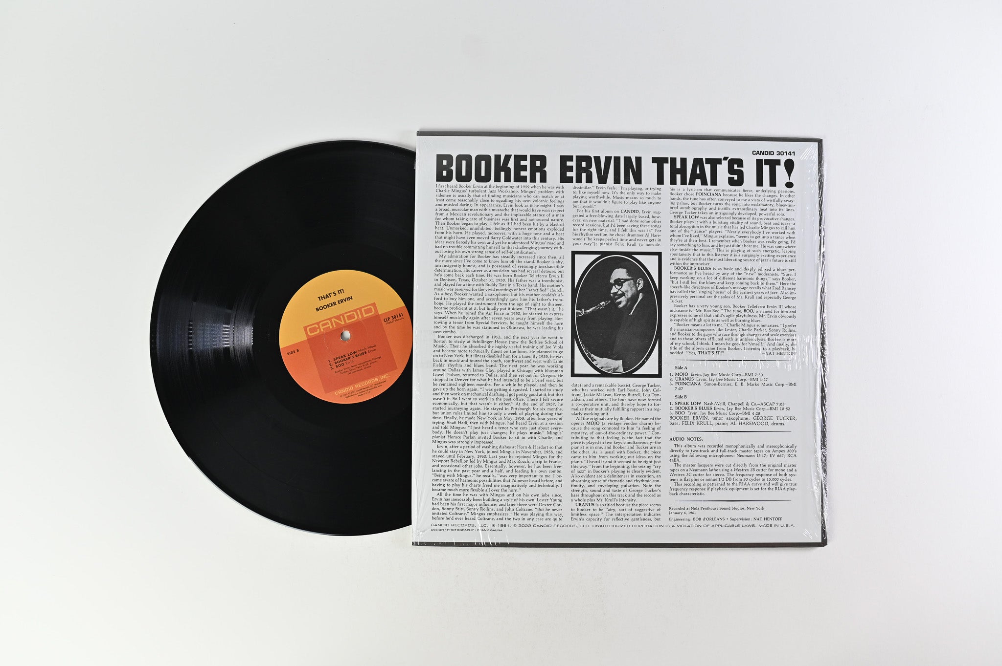 Booker Ervin - That's It! on Candid 180 Gram Reissue