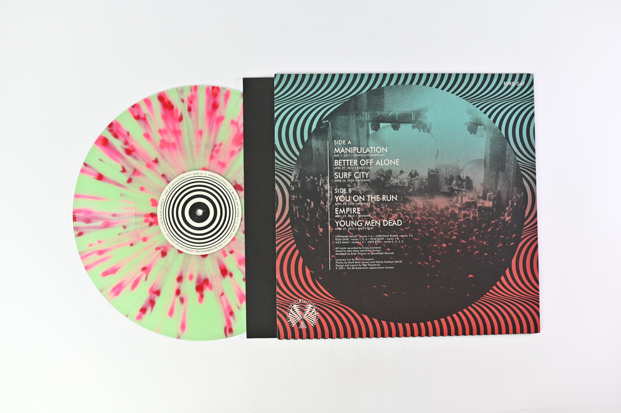 The Black Angels - Live At Levitation on The Reverberation Appreciation Society - Seafoam Splatter Vinyl