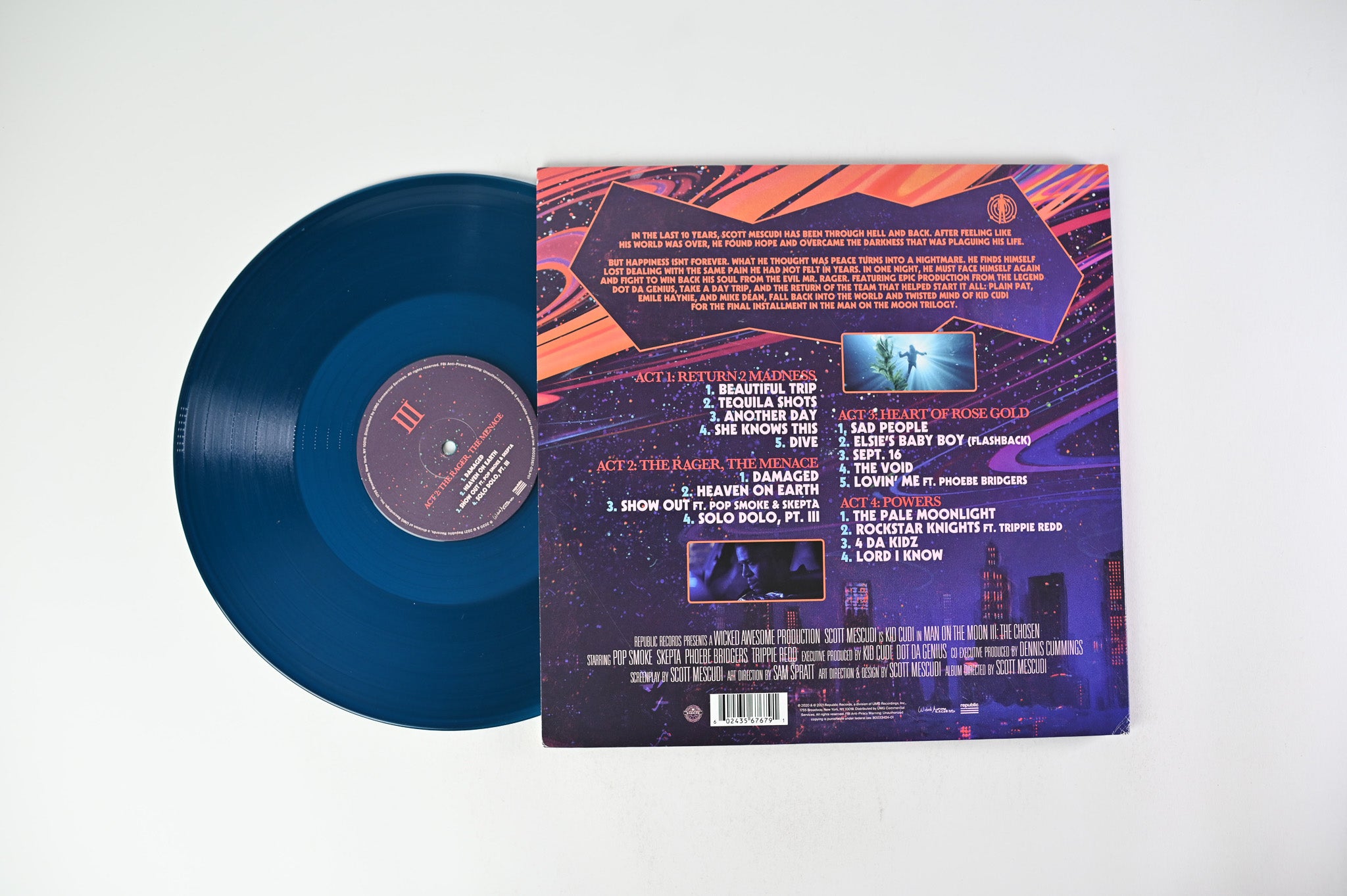 Kid Cudi - Man On The Moon III: The Chosen on Republic Records - Blue Translucent Vinyl